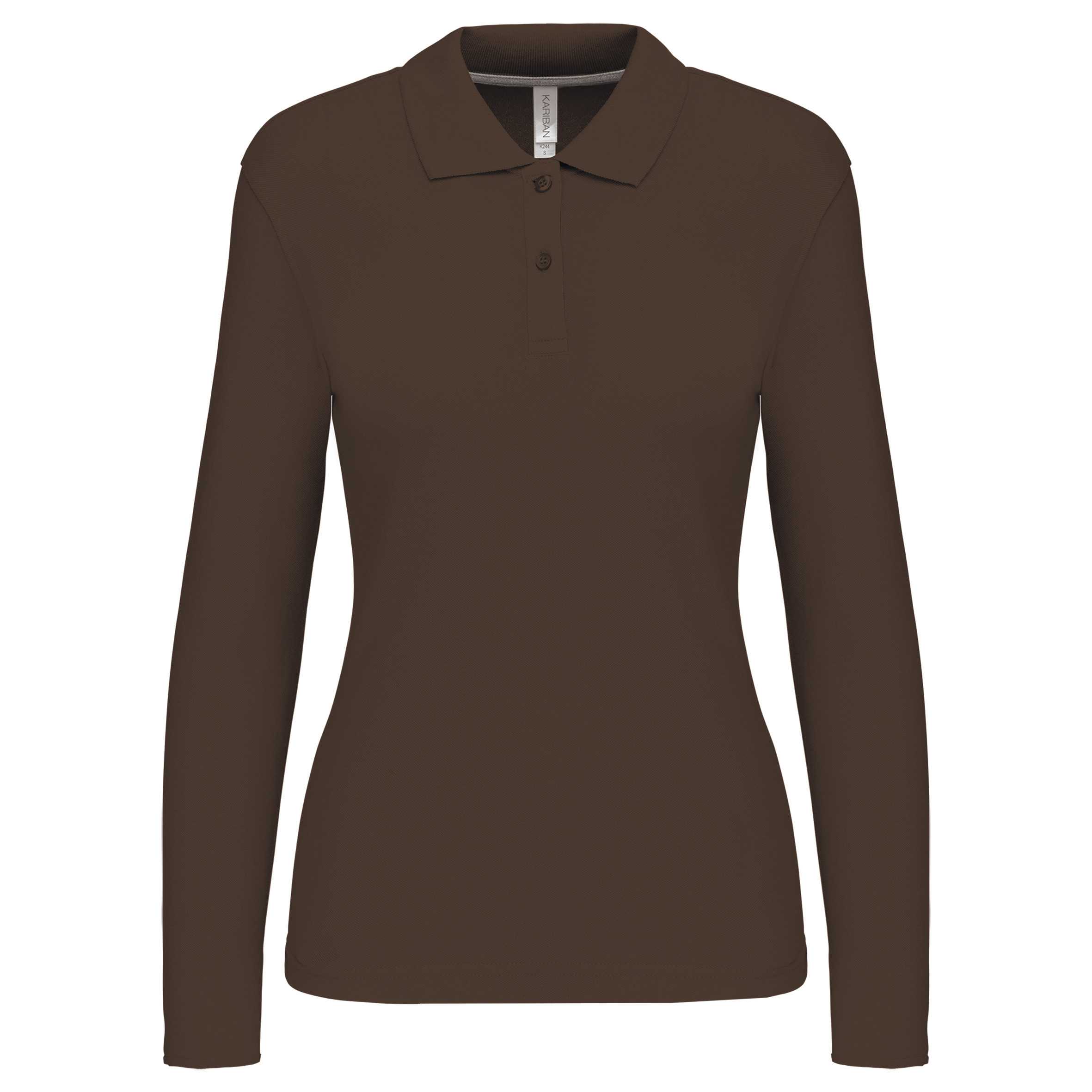 Polo manga mujer Chocolate