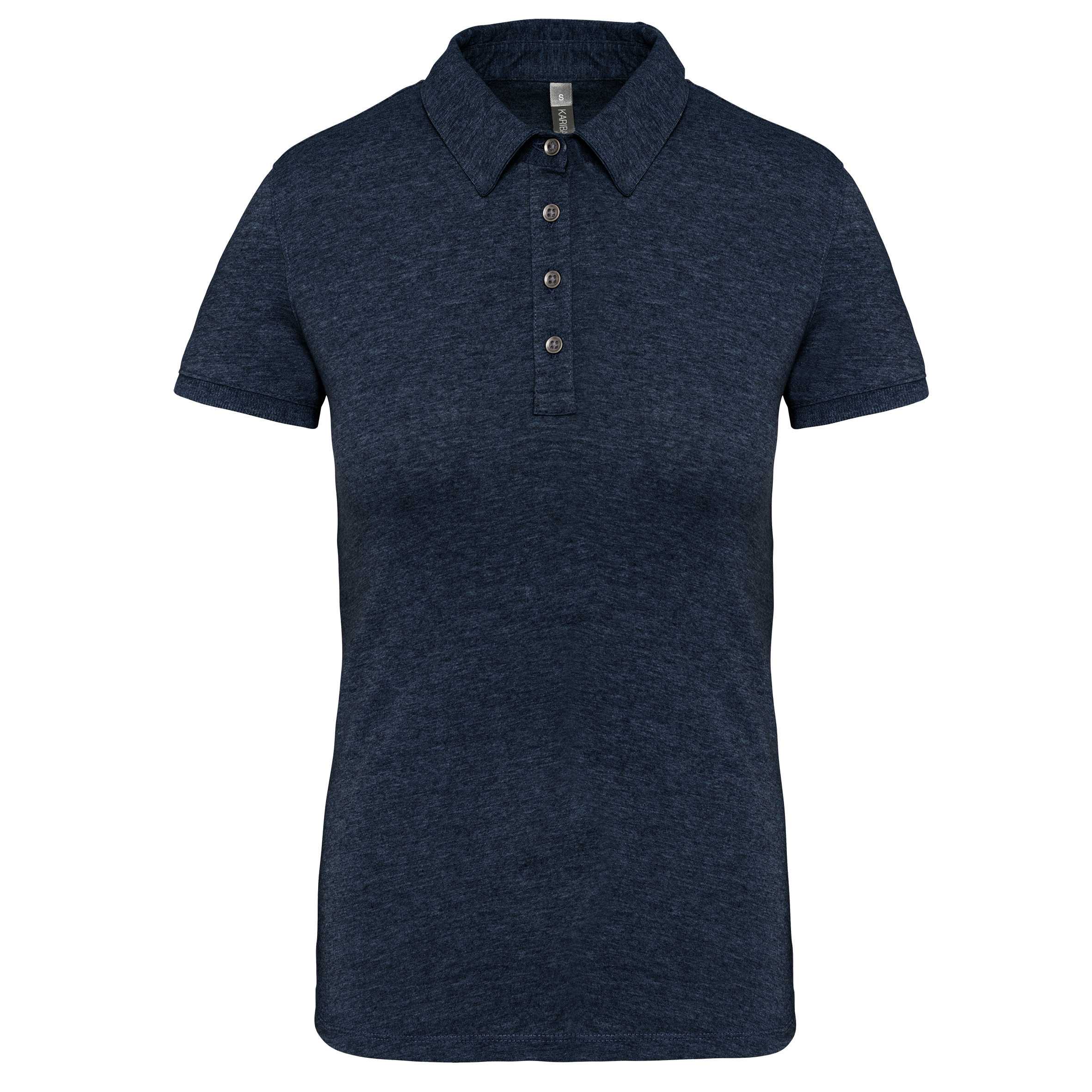 Polo jersey manga corta mujer French Navy Heather