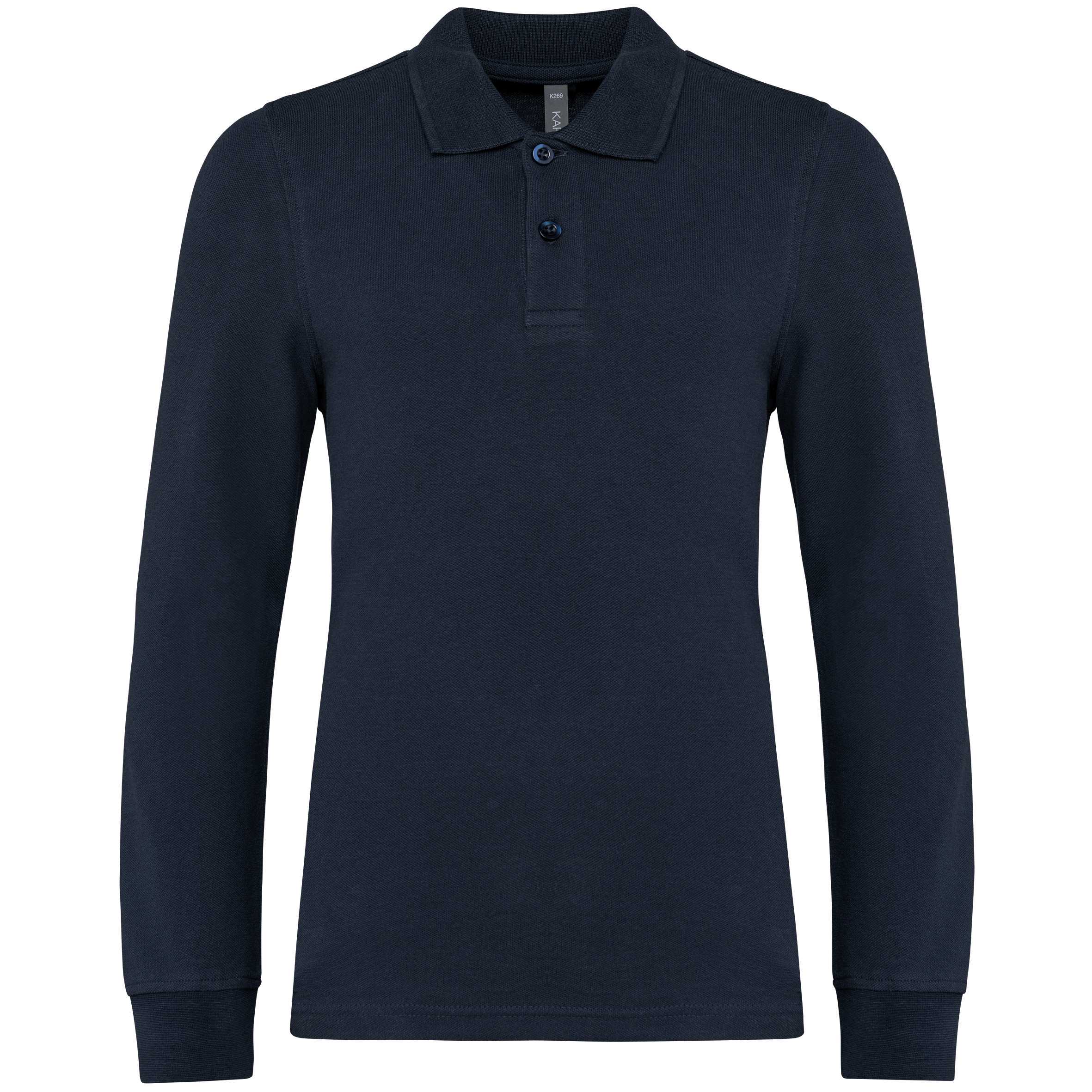 Polo manga larga infantil Navy