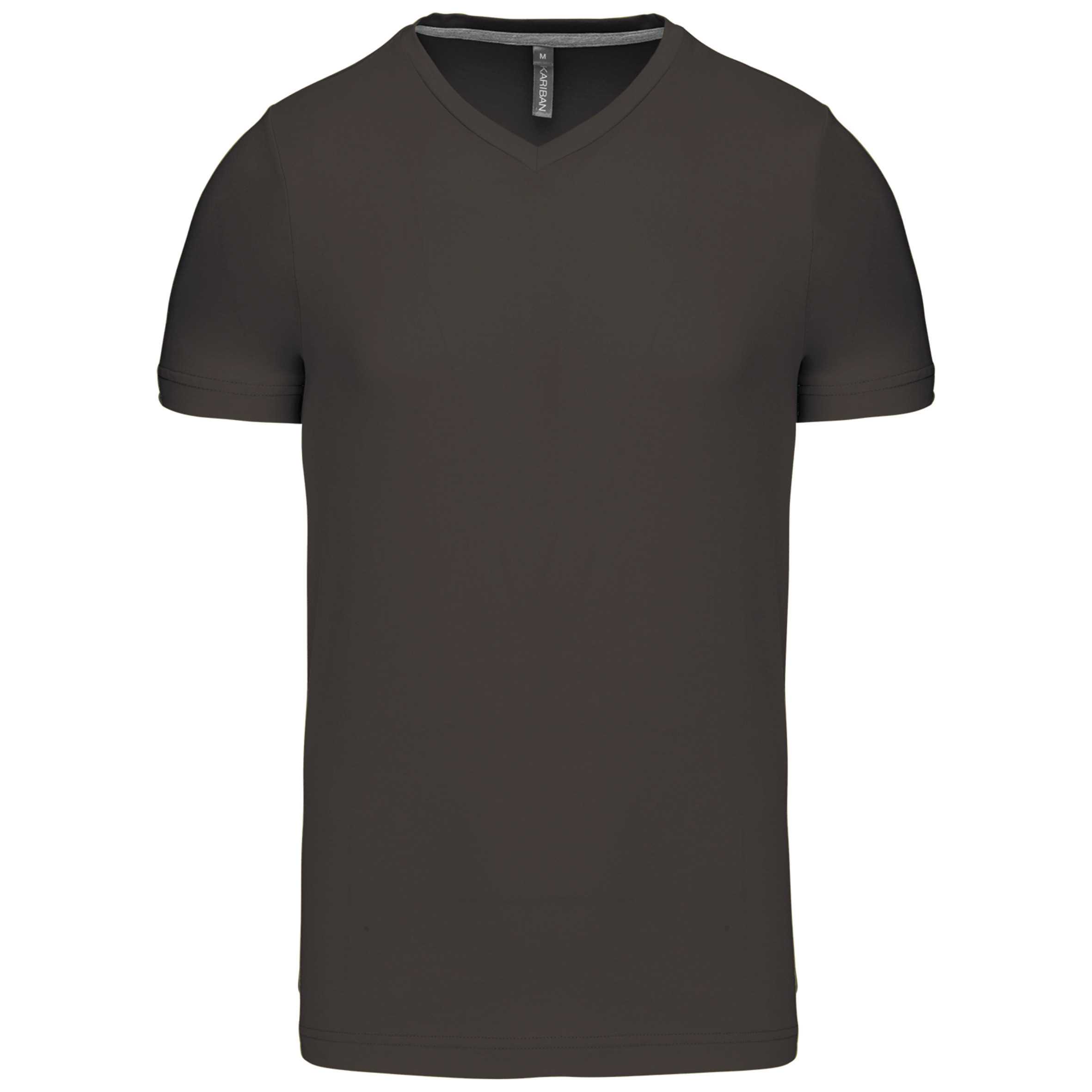 Camiseta de manga corta y cuello de pico Dark Grey