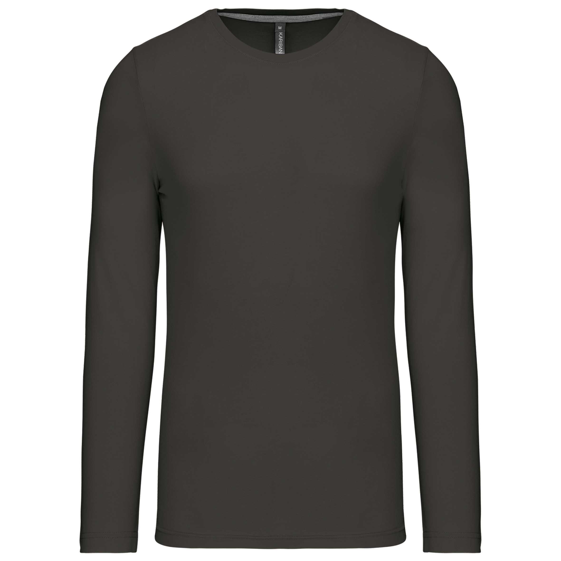 Camiseta de maga larga y cuello redondo hombre Dark Grey