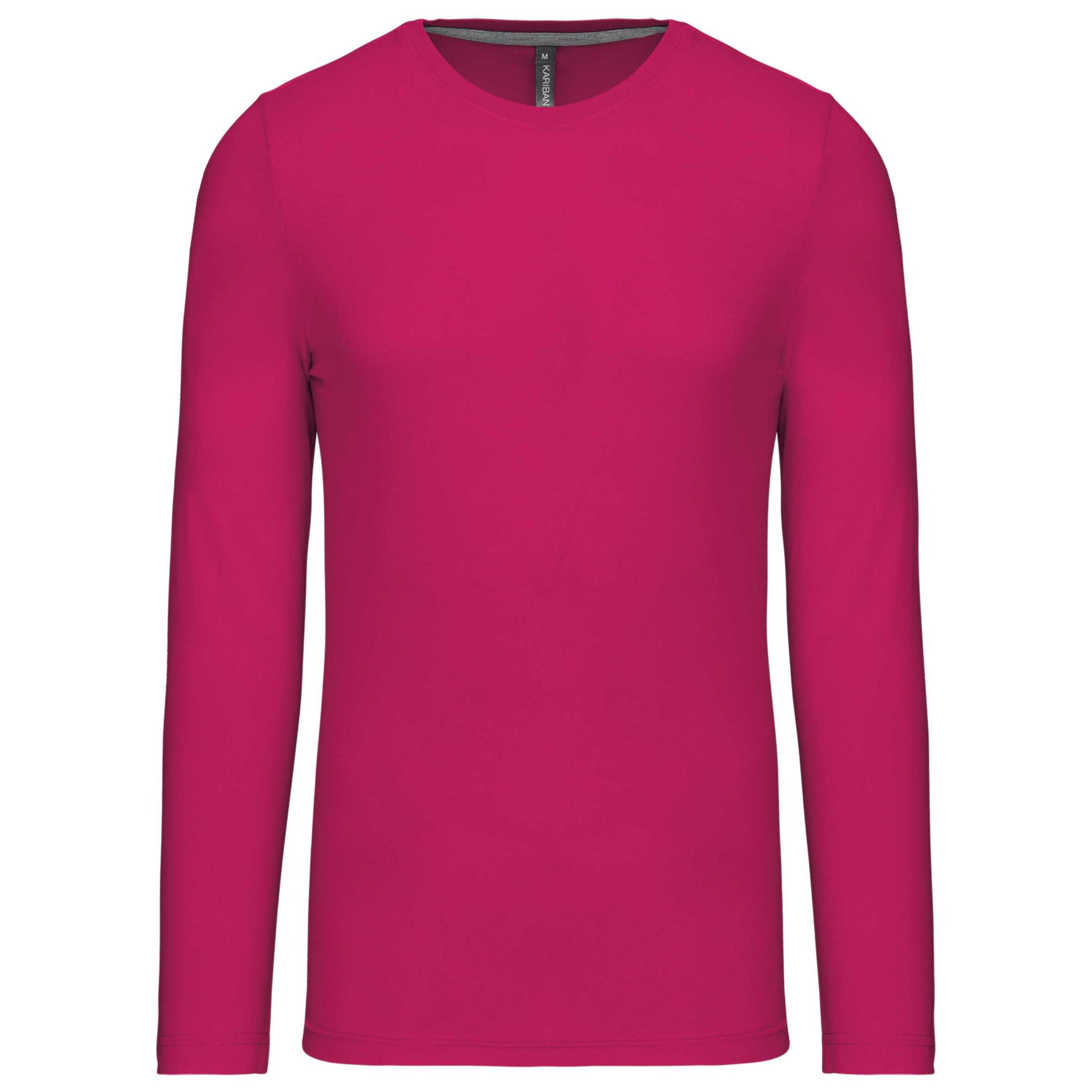 Camiseta de maga larga y cuello redondo hombre Fuchsia