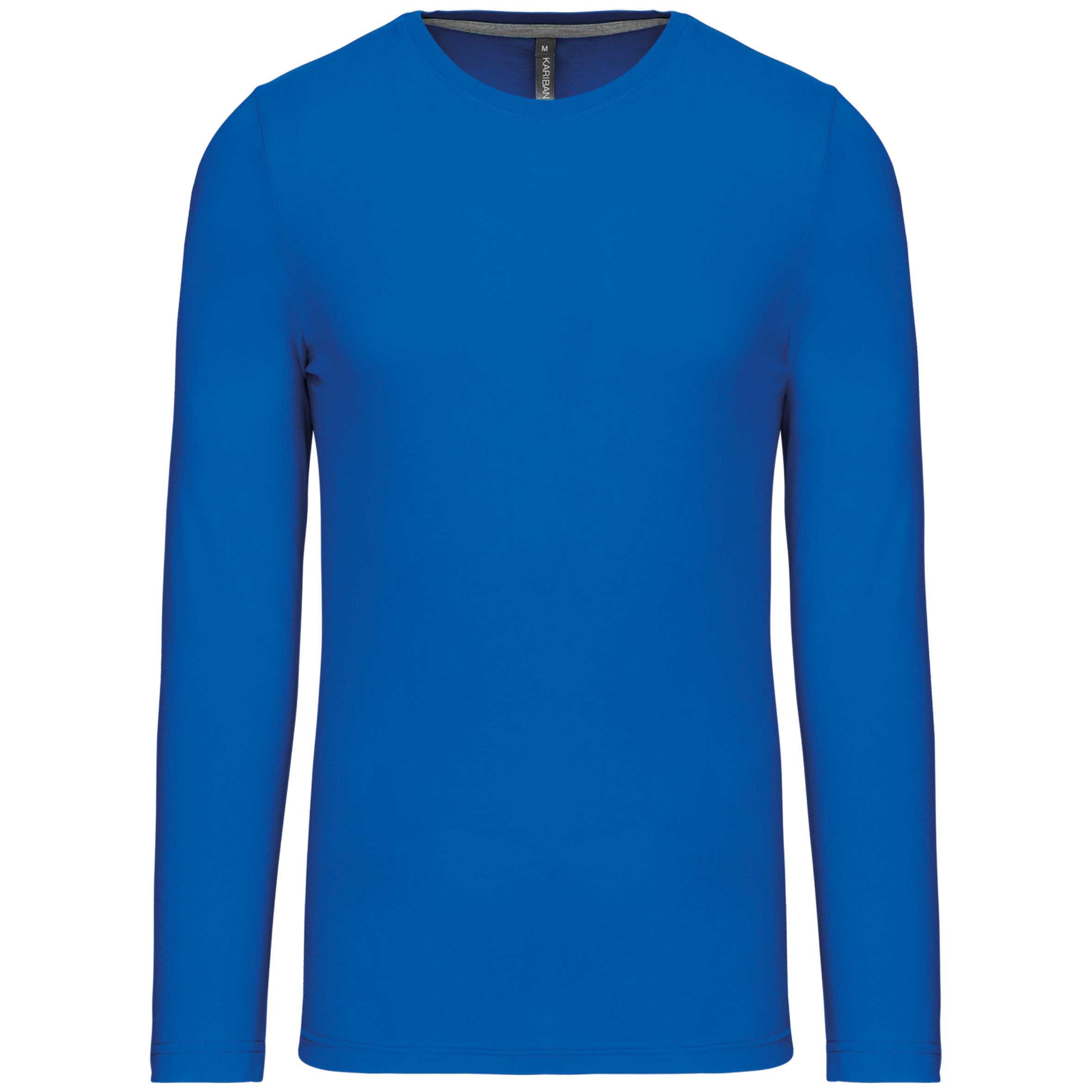 Camiseta de maga larga y cuello redondo hombre Light Royal Blue