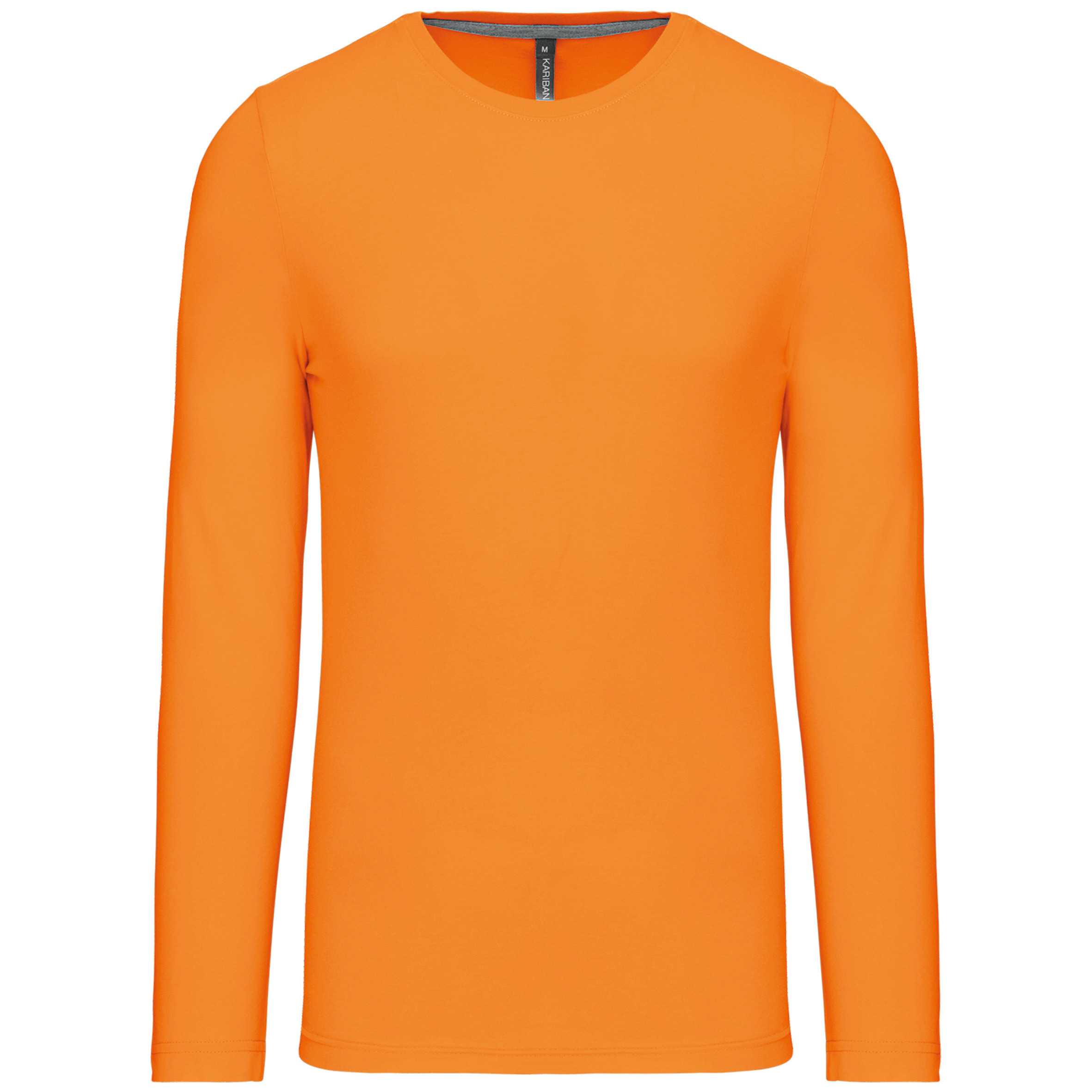 Camiseta de maga larga y cuello redondo hombre Orange