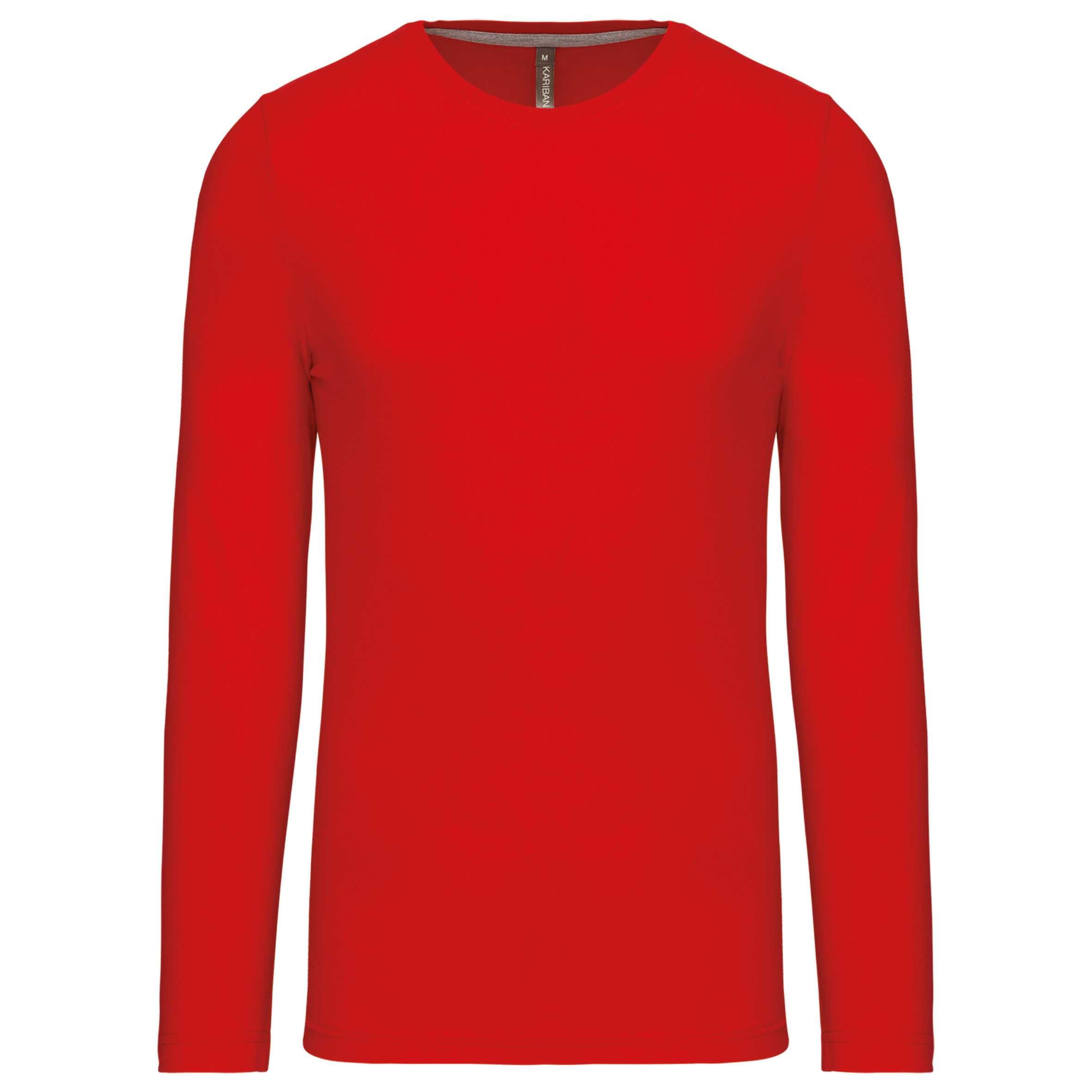 Camiseta de maga larga y cuello redondo hombre Red