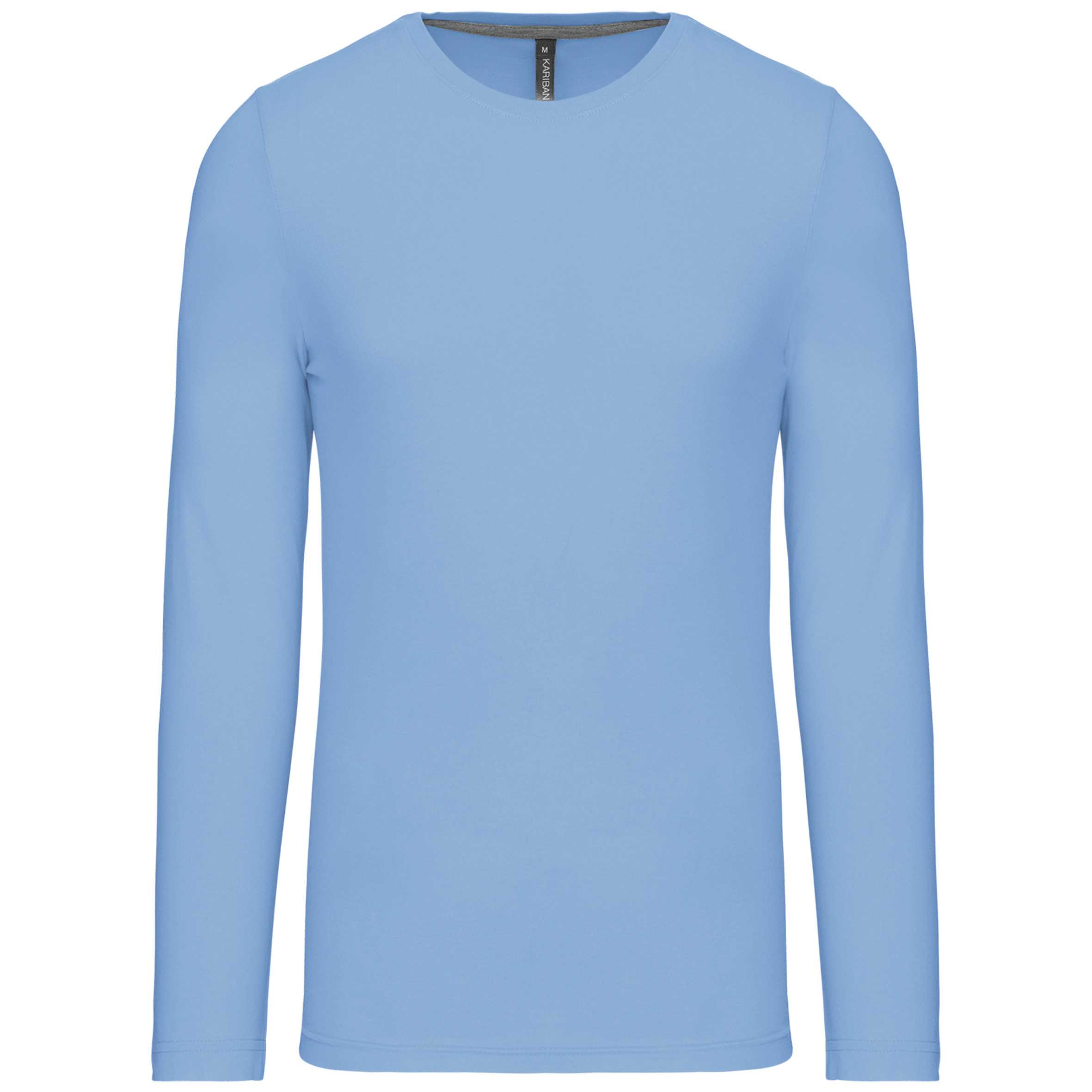 Camiseta de maga larga y cuello redondo hombre Sky Blue