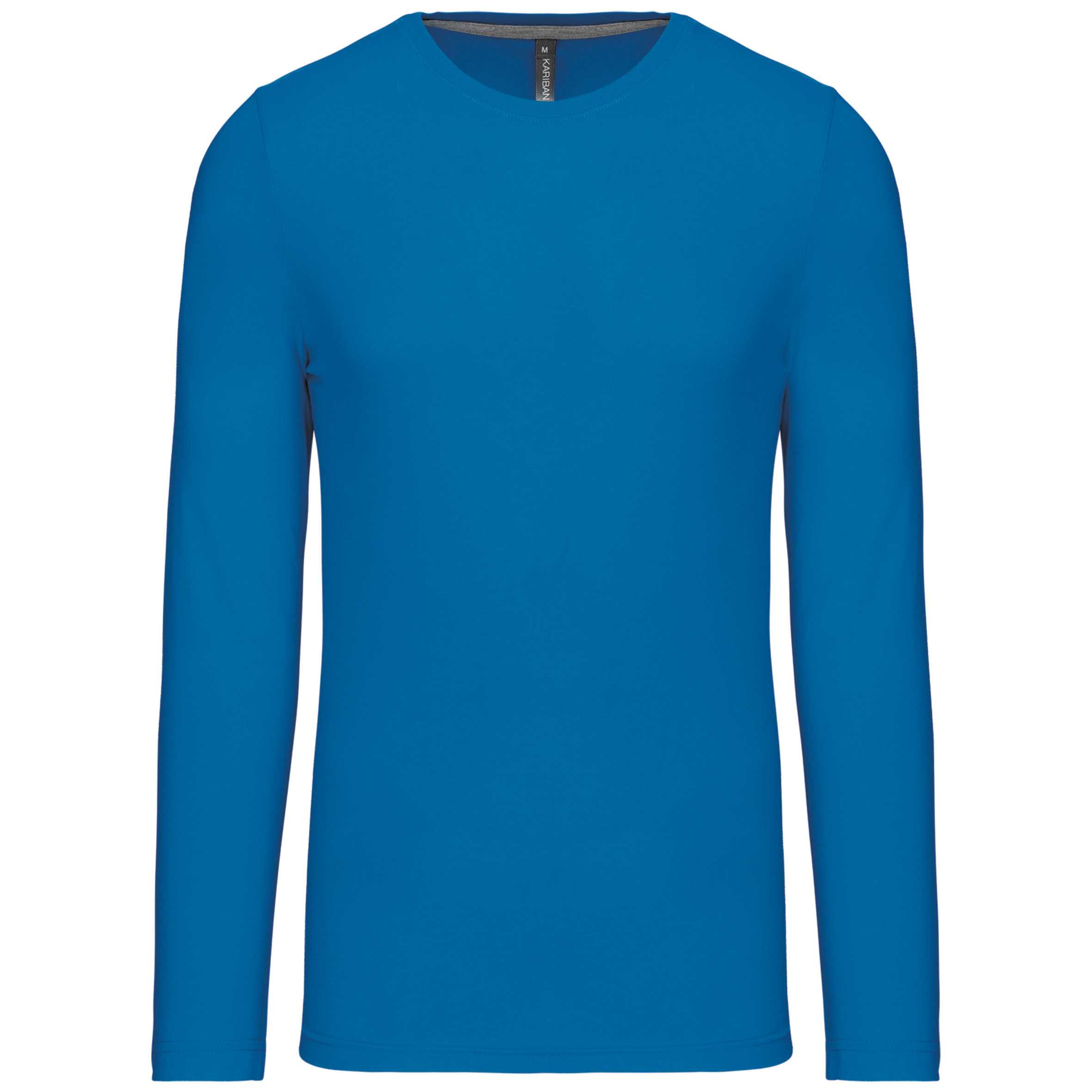 Camiseta de maga larga y cuello redondo hombre Tropical Blue