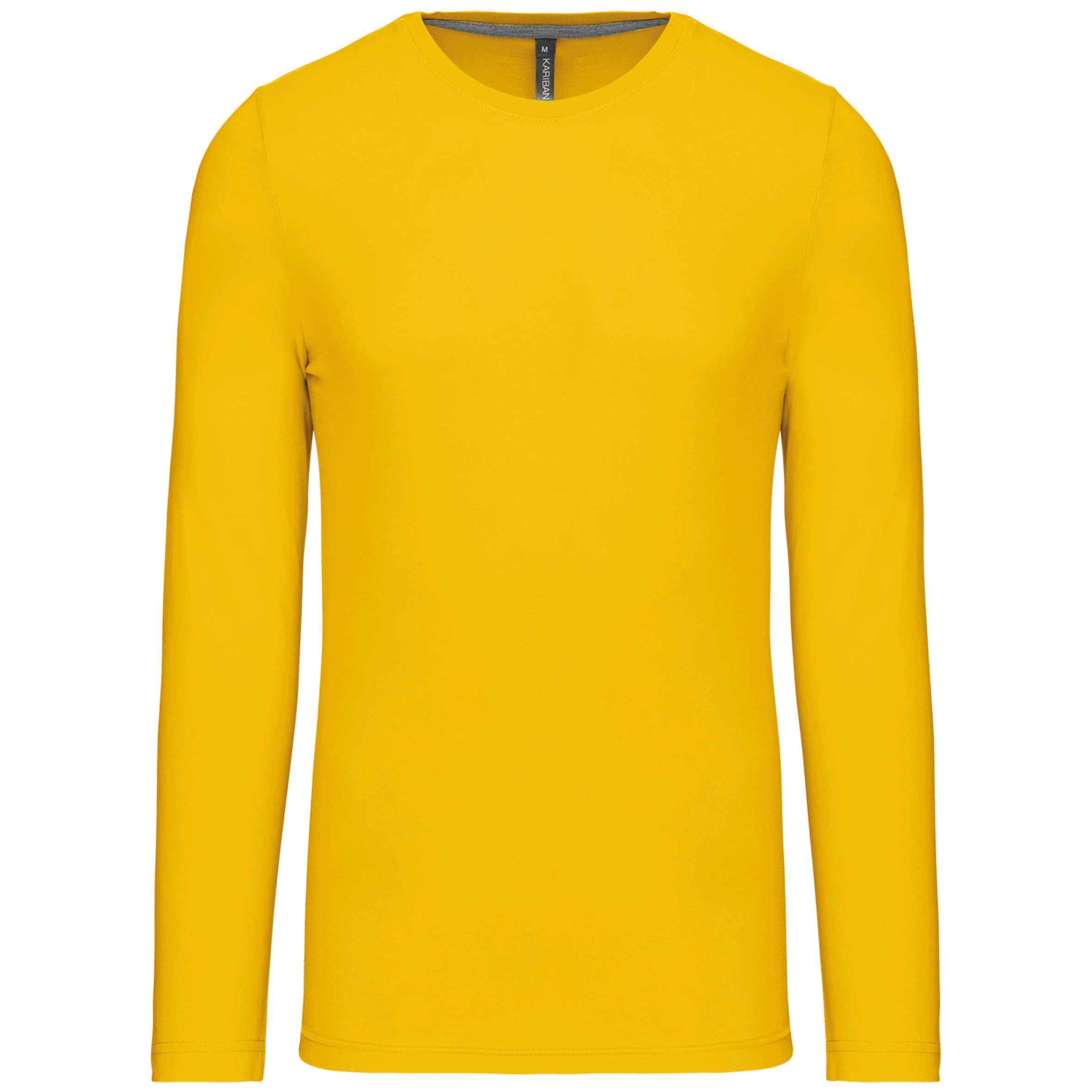 Camiseta de maga larga y cuello redondo hombre Yellow