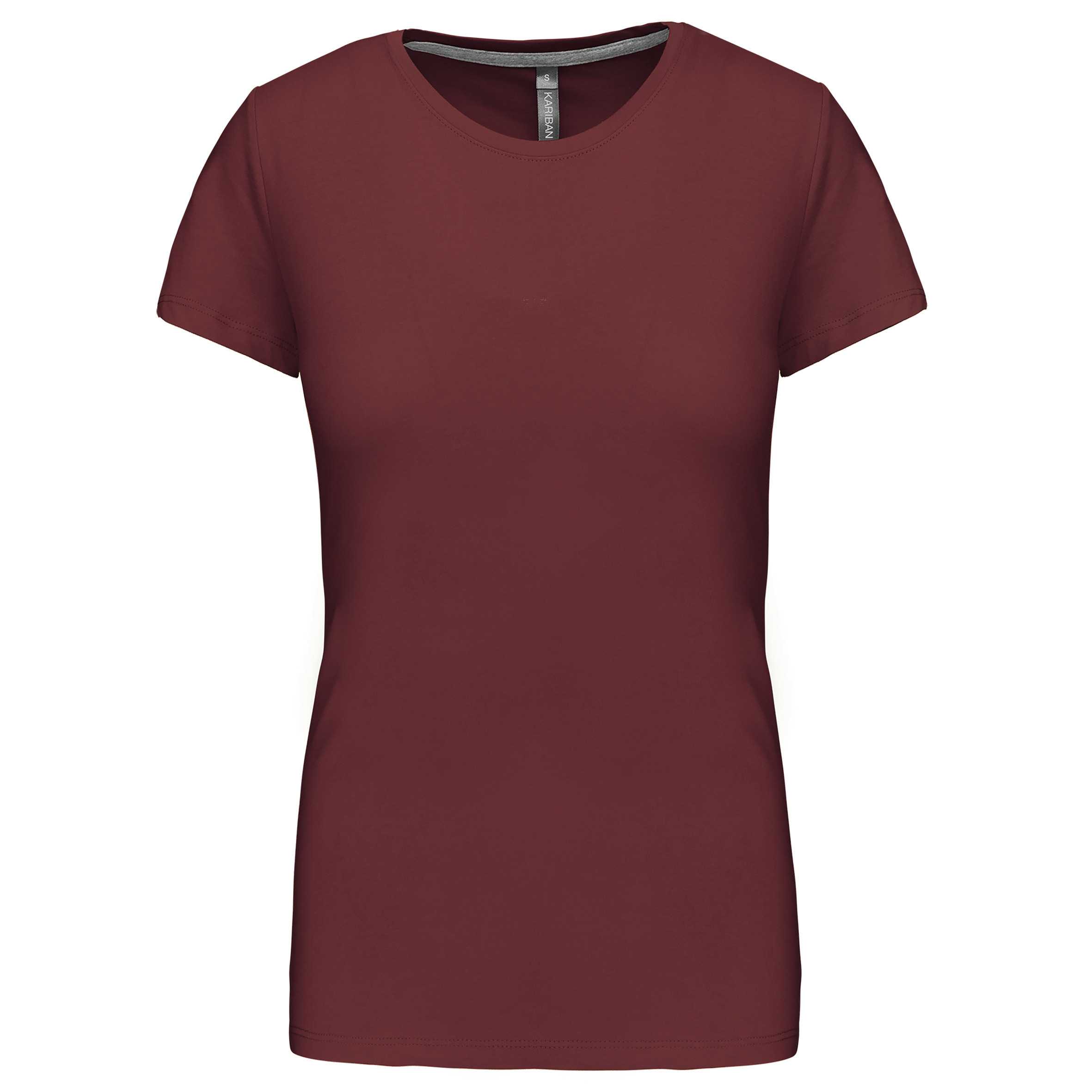 Camiseta manga corta mujer Wine