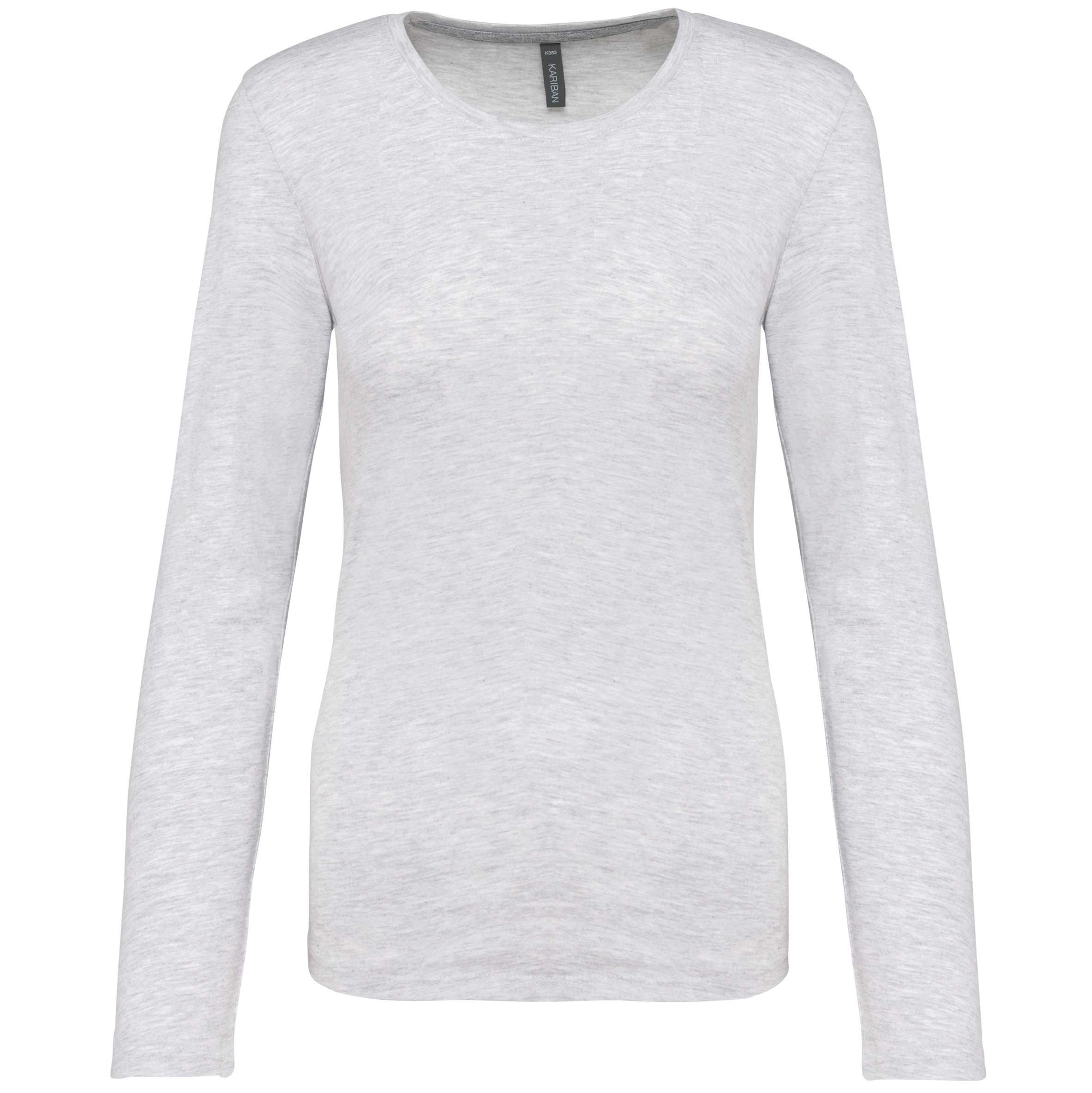 Camiseta de manga larga y cuello redondo de mujer Ash Heather
