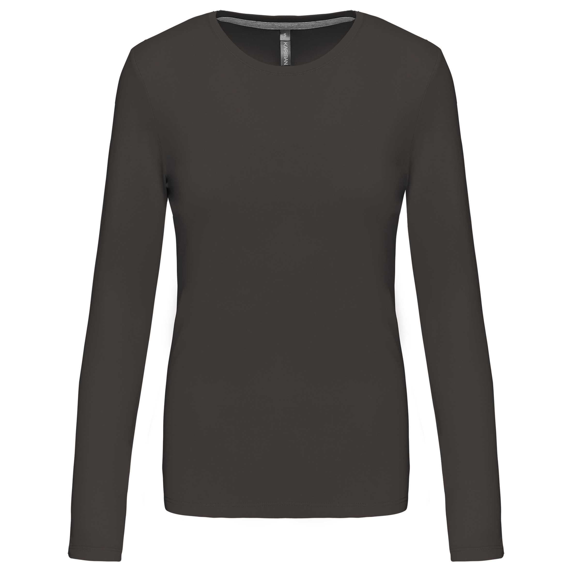 Camiseta de manga larga y cuello redondo de mujer Dark Grey