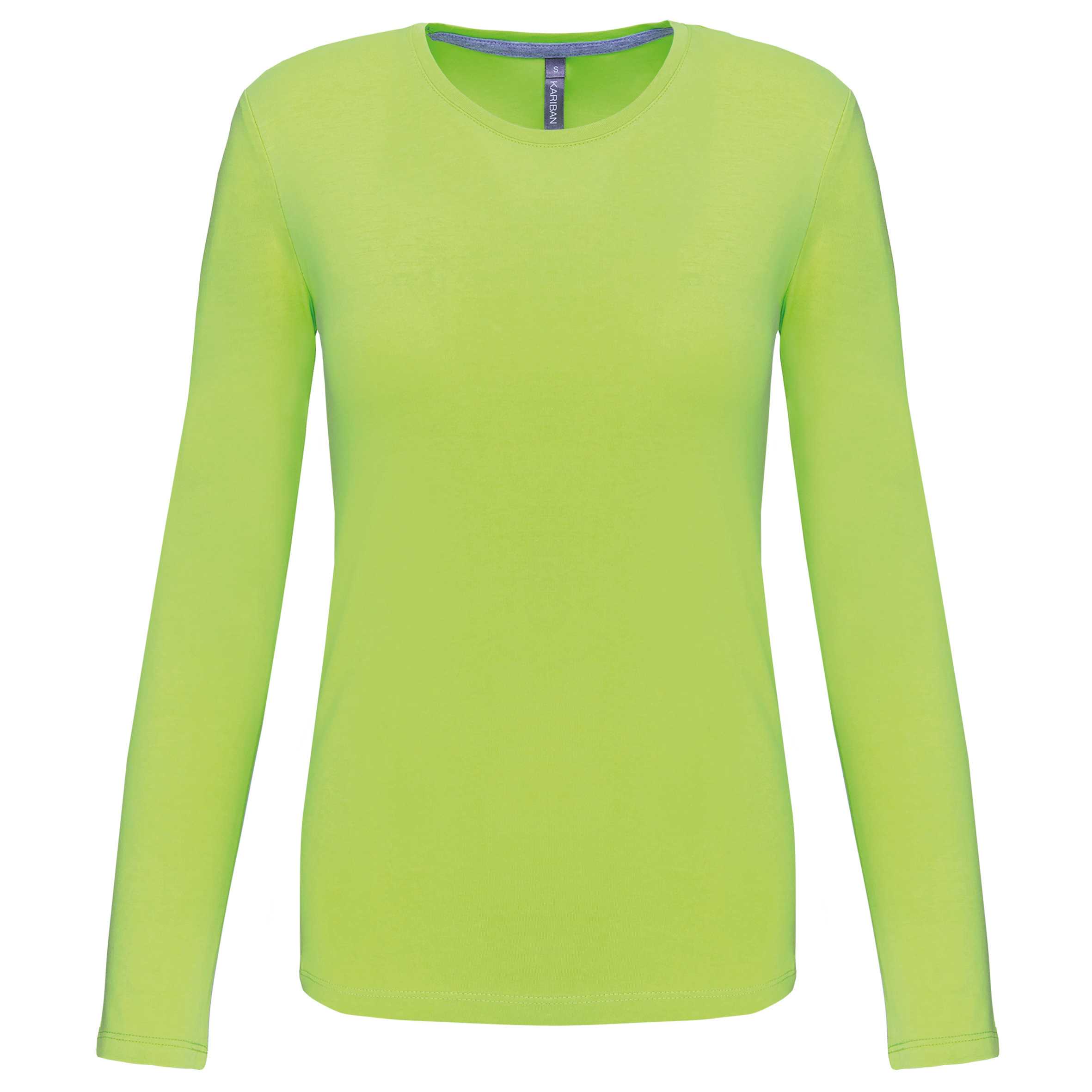 Camiseta de manga larga y cuello redondo de mujer Lime