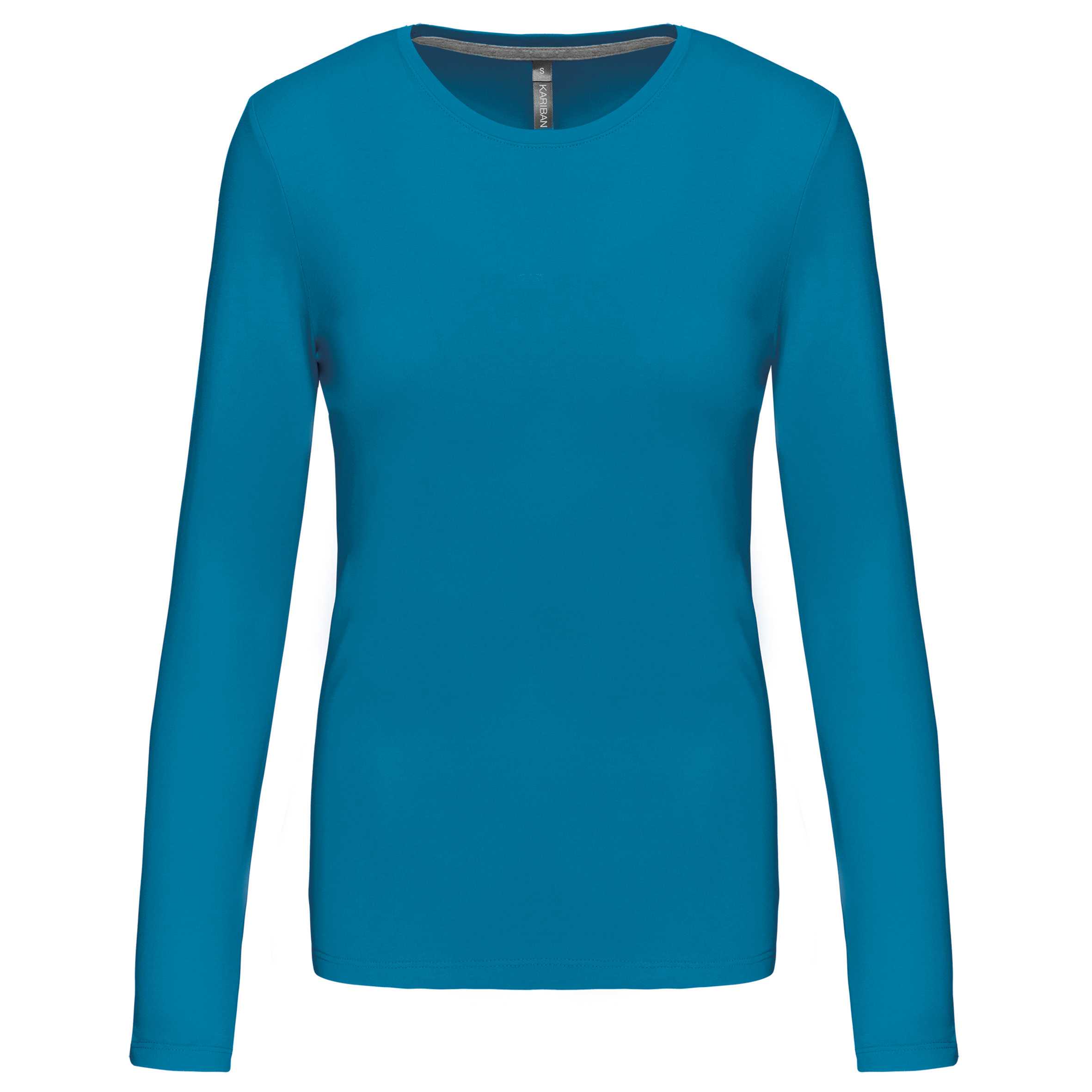 Camiseta de manga larga y cuello redondo de mujer Tropical Blue