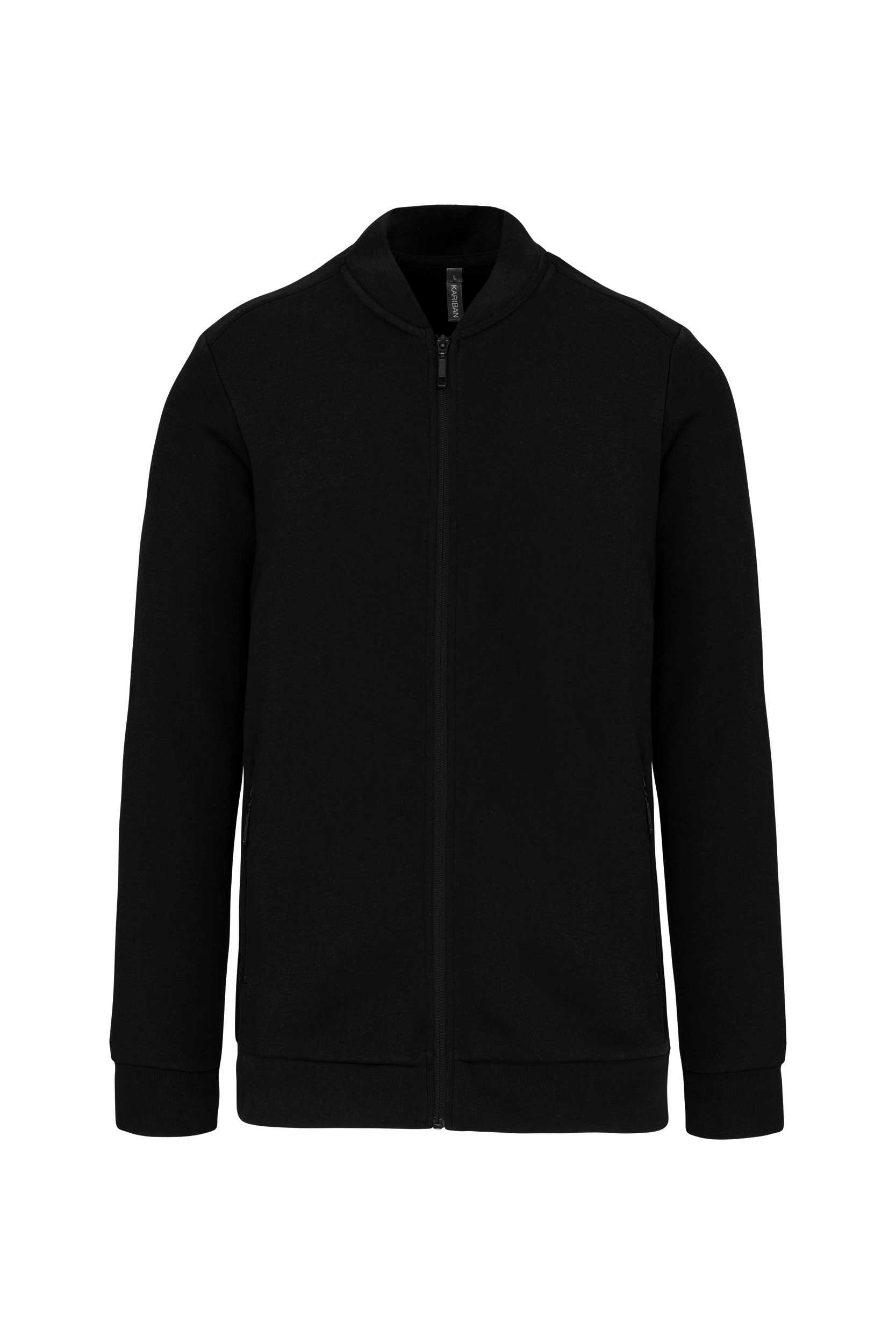 Chaqueta de felpa con cremallera Black