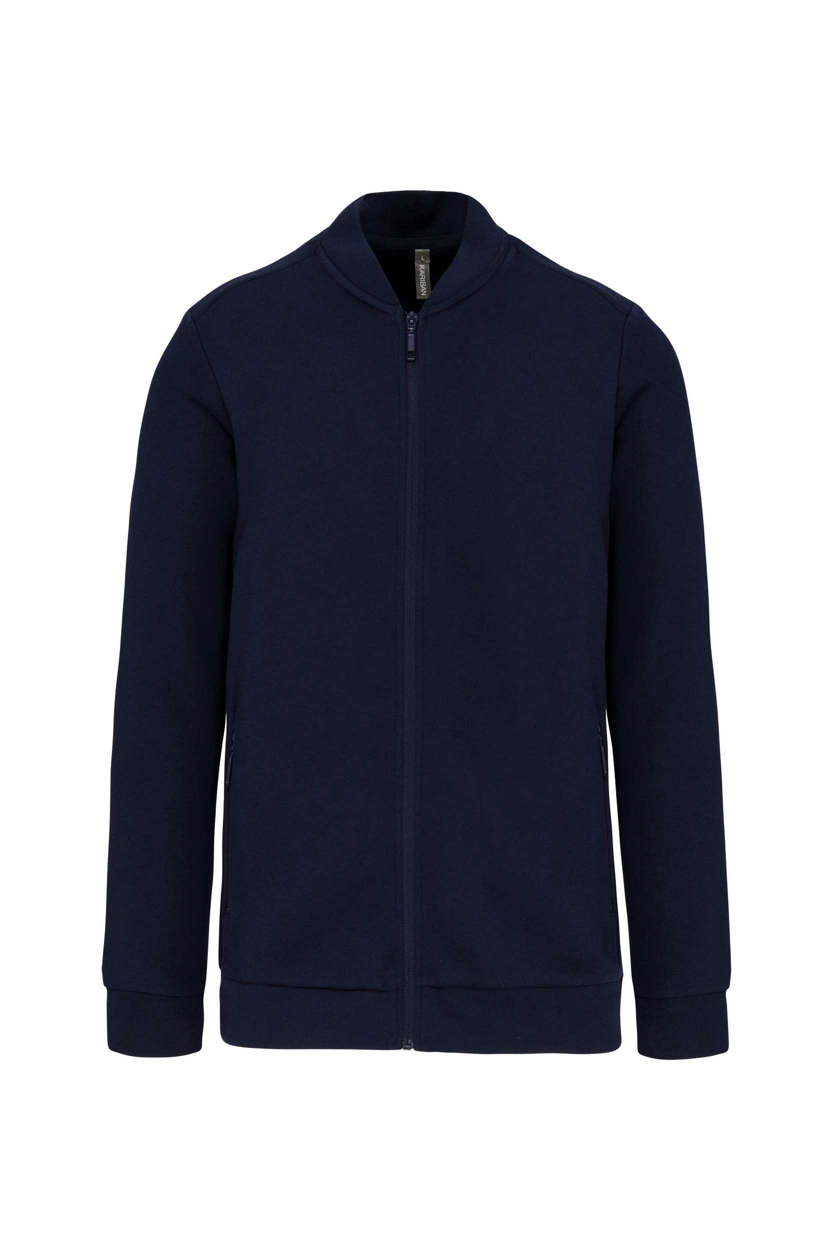 Chaqueta de felpa con cremallera Navy