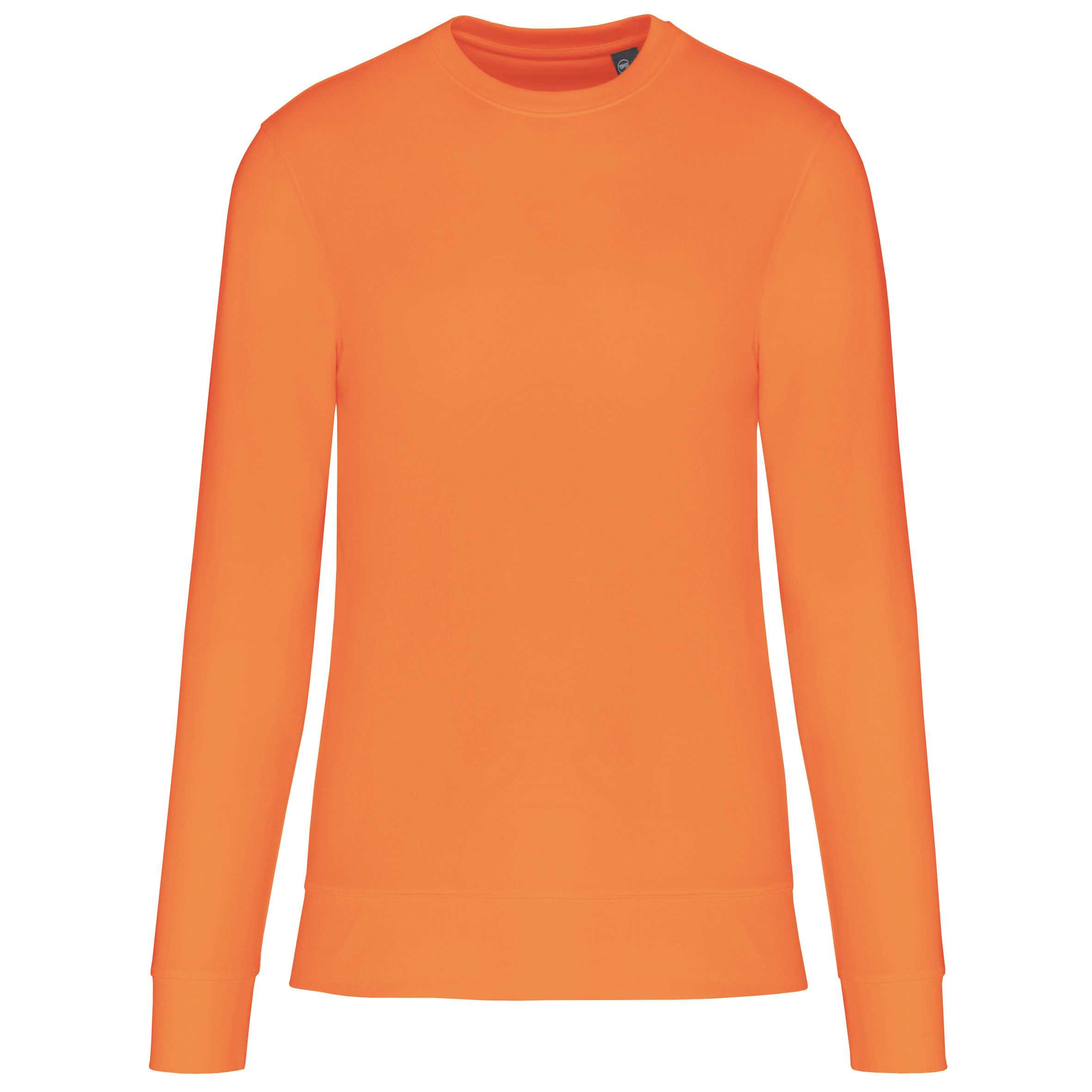 Sudadera ecorresponsable de cuello redondo unisex Light Orange