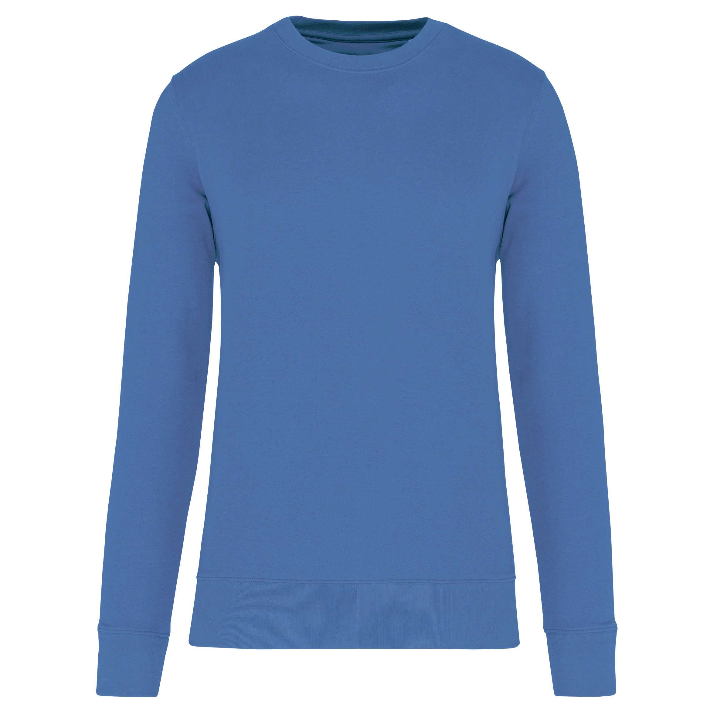 Sudadera ecorresponsable de cuello redondo unisex Light Royal Blue