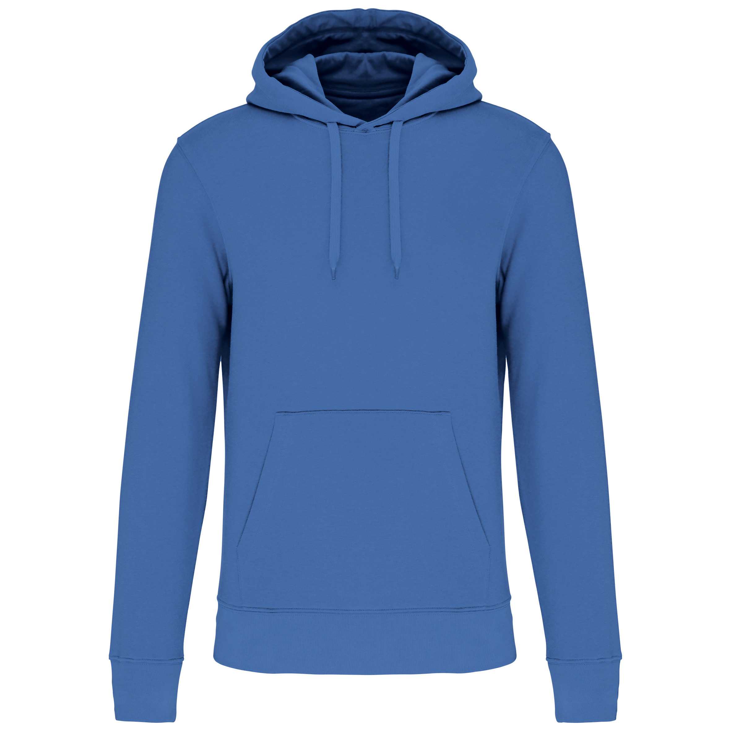 Sudadera capucha ecorresponsable hombre Light Royal Blue