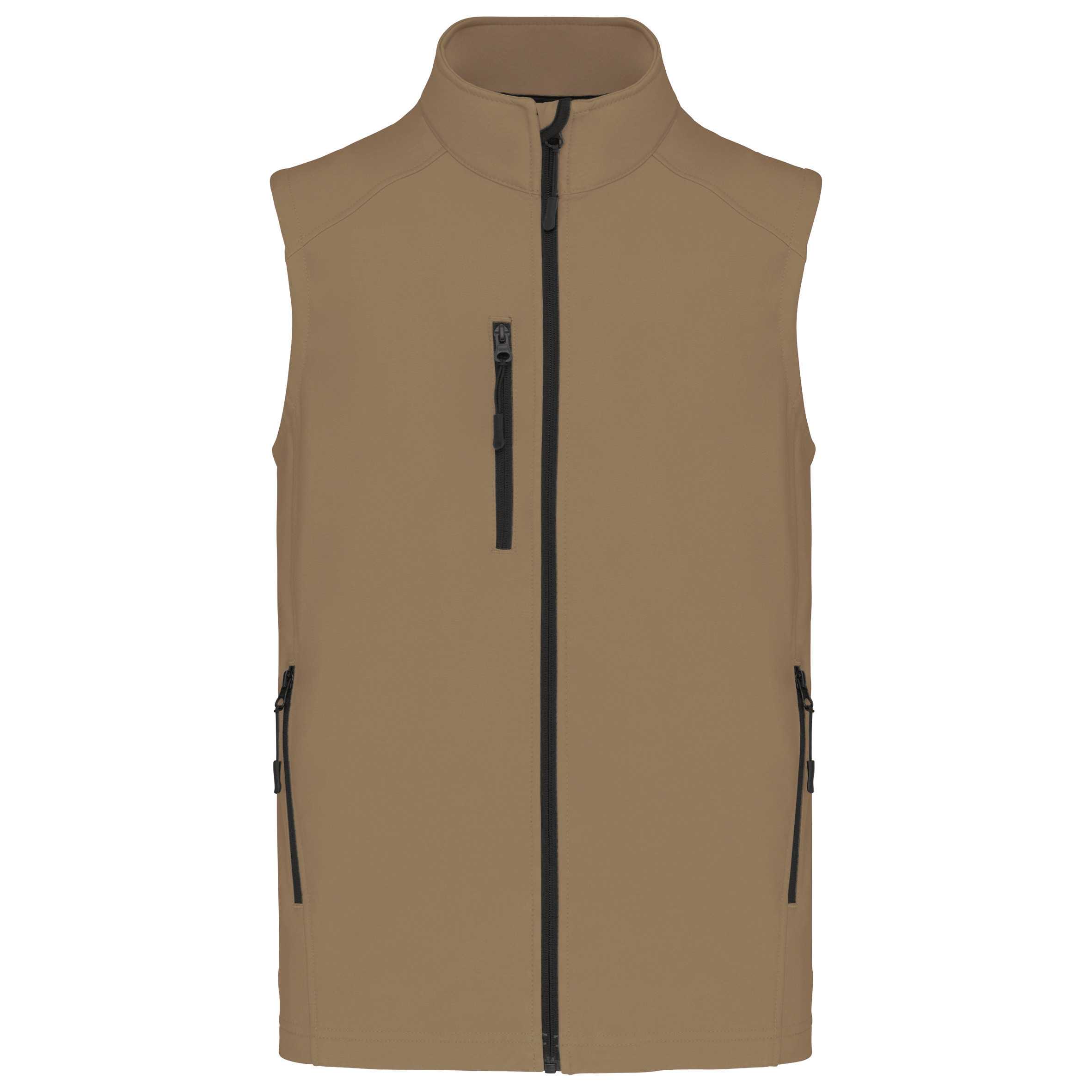 Chaleco softshell hombre Camel