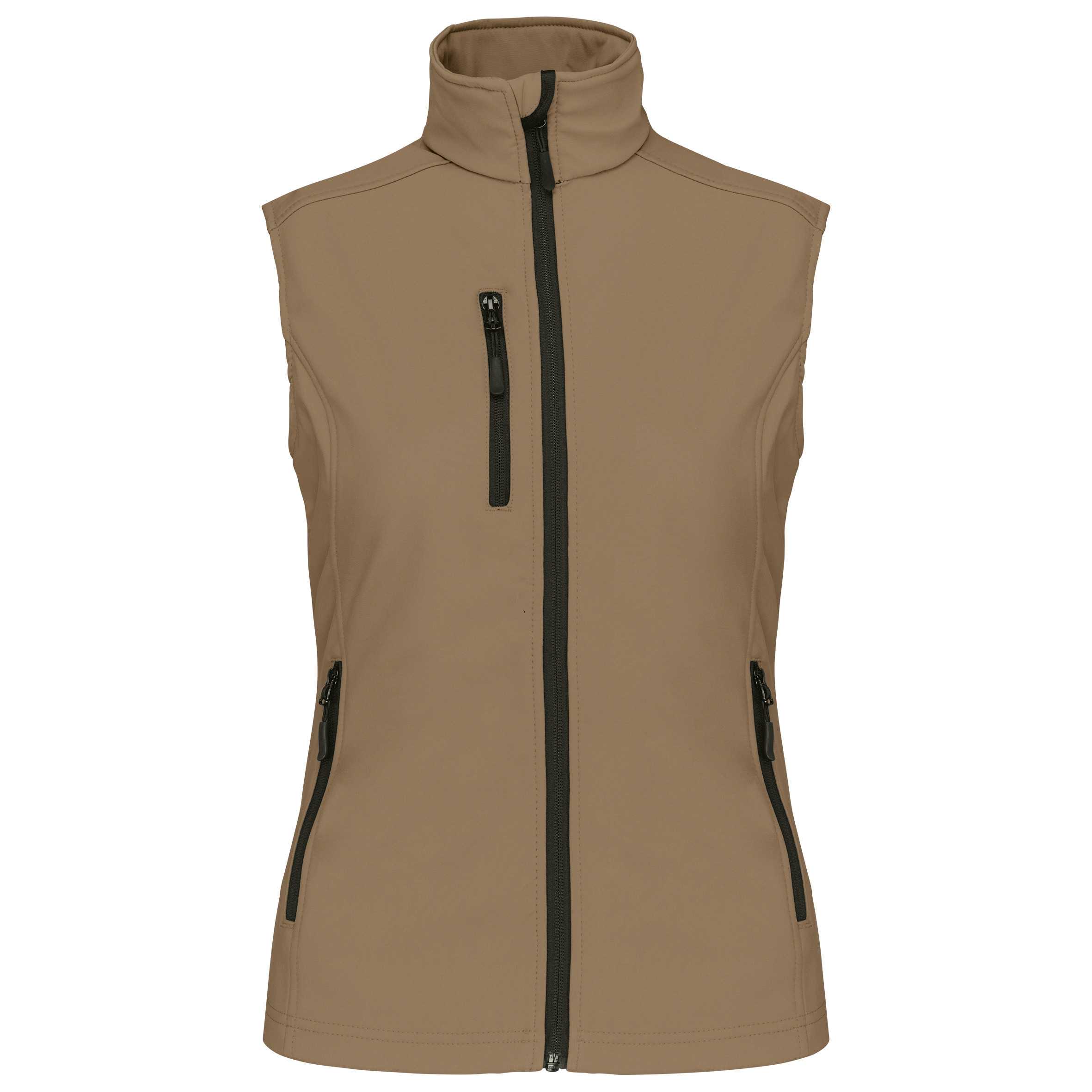 Chaleco sofshell mujer Camel
