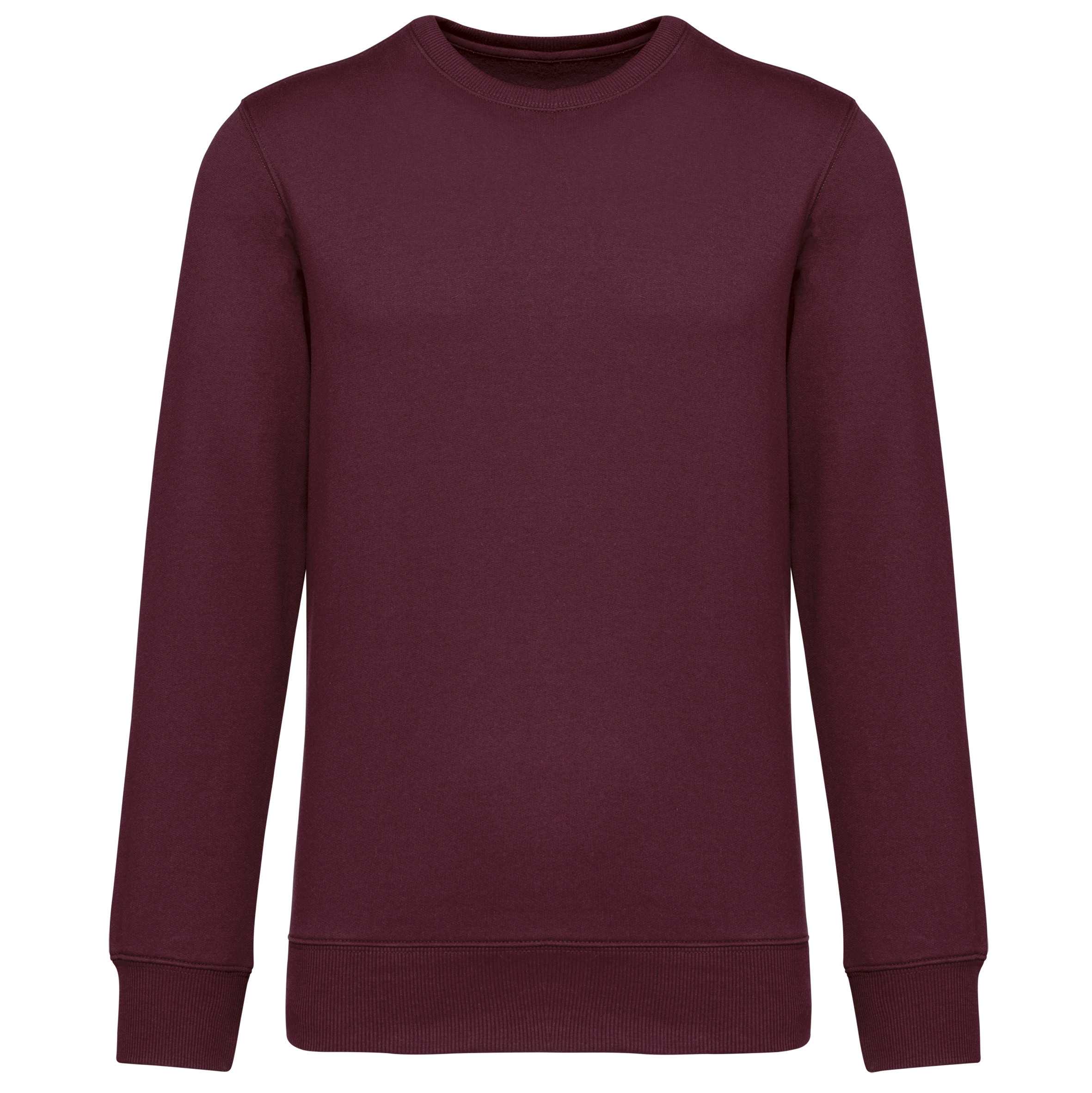 Sudadera de cuello redondo reciclada unisex Wine