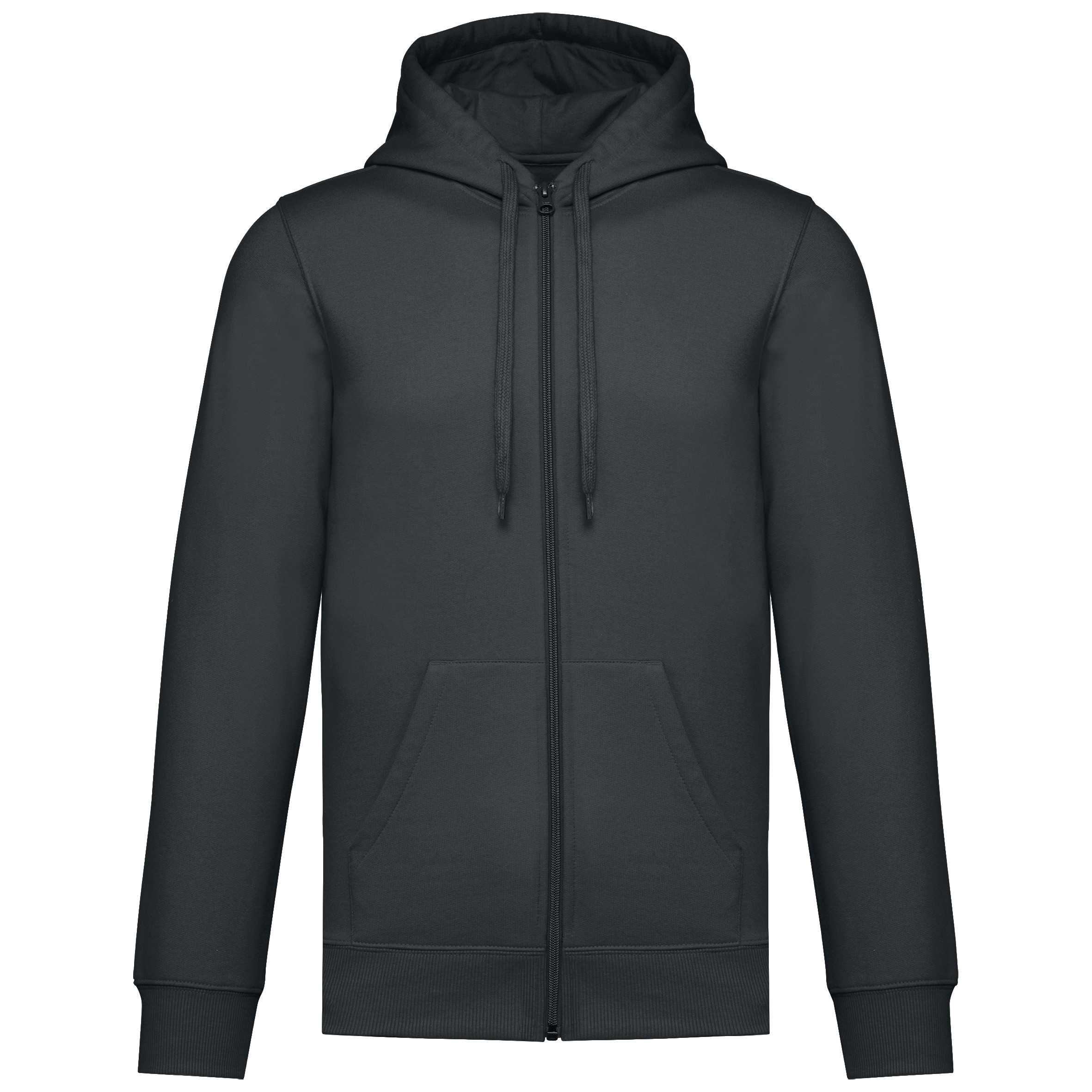 Sudadera reciclada con capucha y cremallera unisex Dark Grey