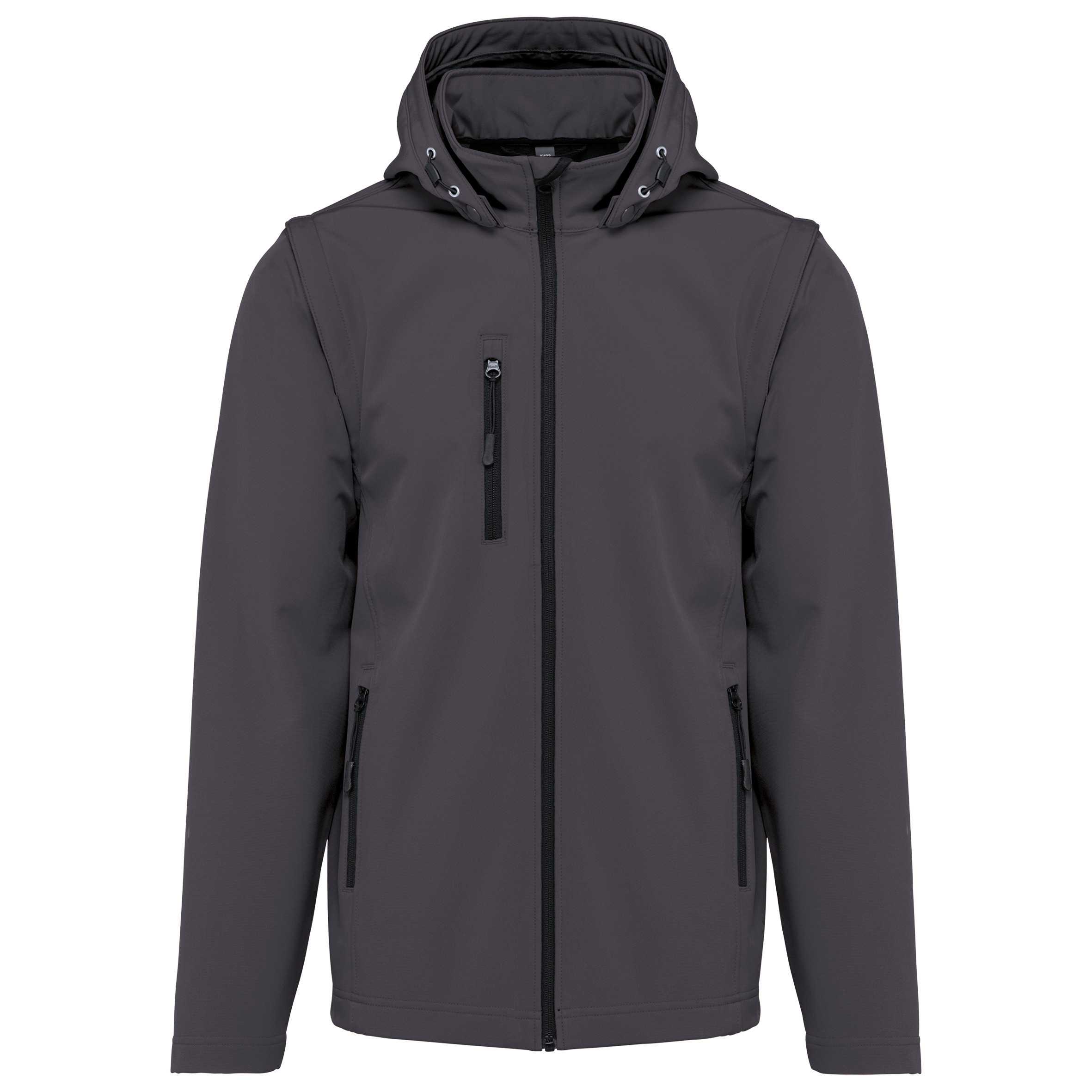 Chaquetas softshell 3 capas con capucha y mangas extraíbles unisex Titanium