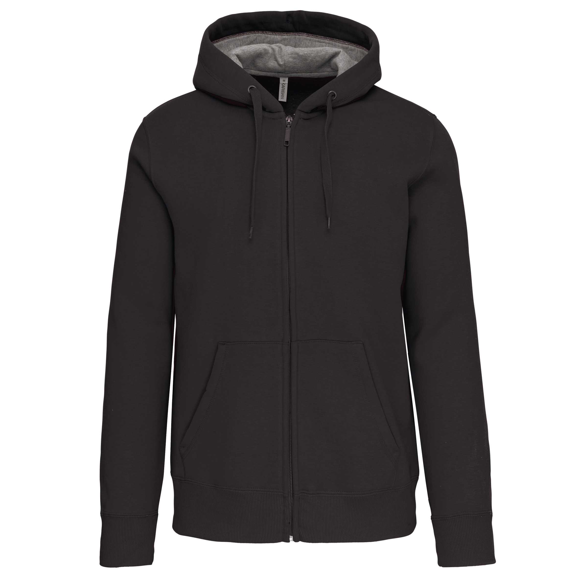 Sudadera capucha y cremallera Dark Grey
