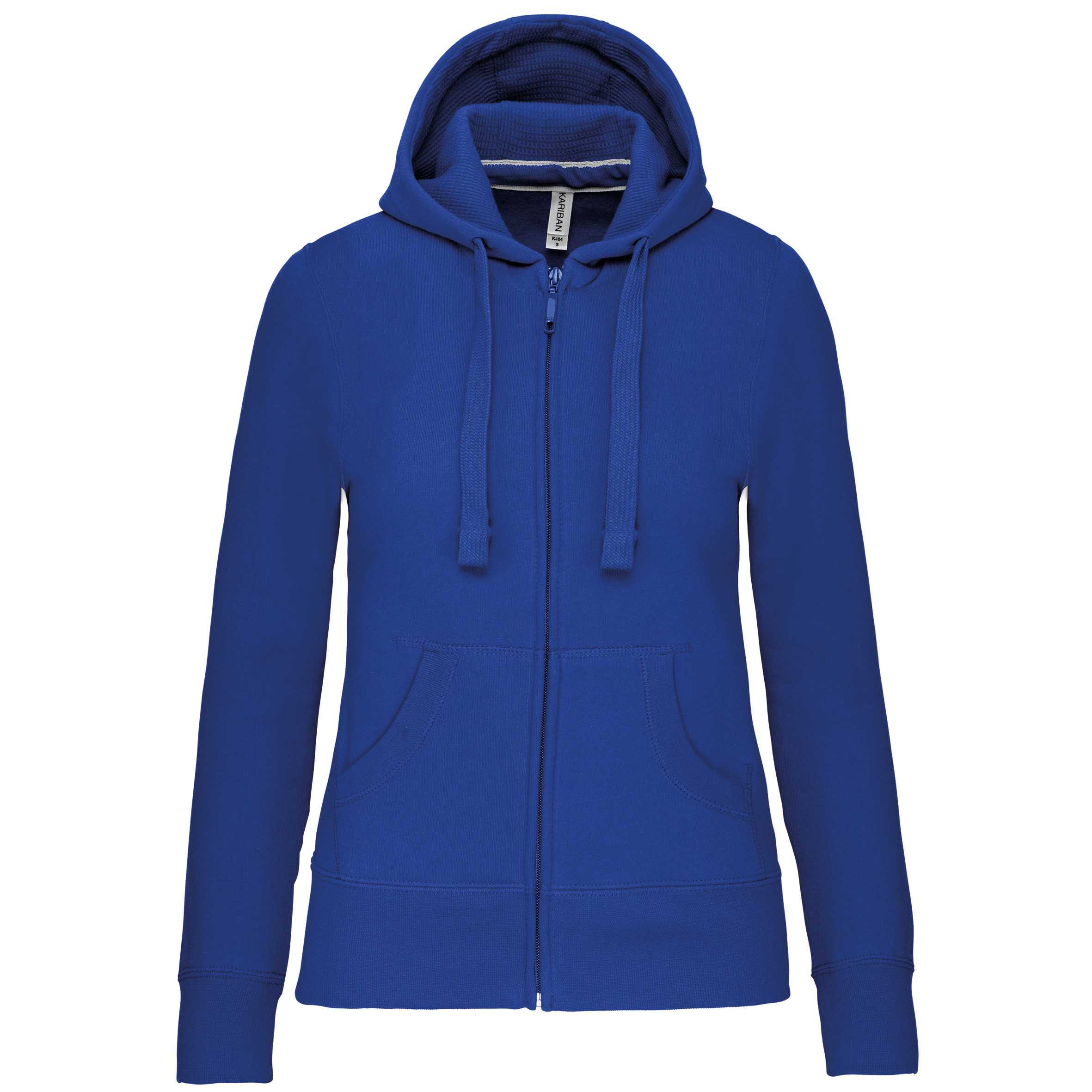 Sudadera con capucha y cremallera de mujer Light Royal Blue