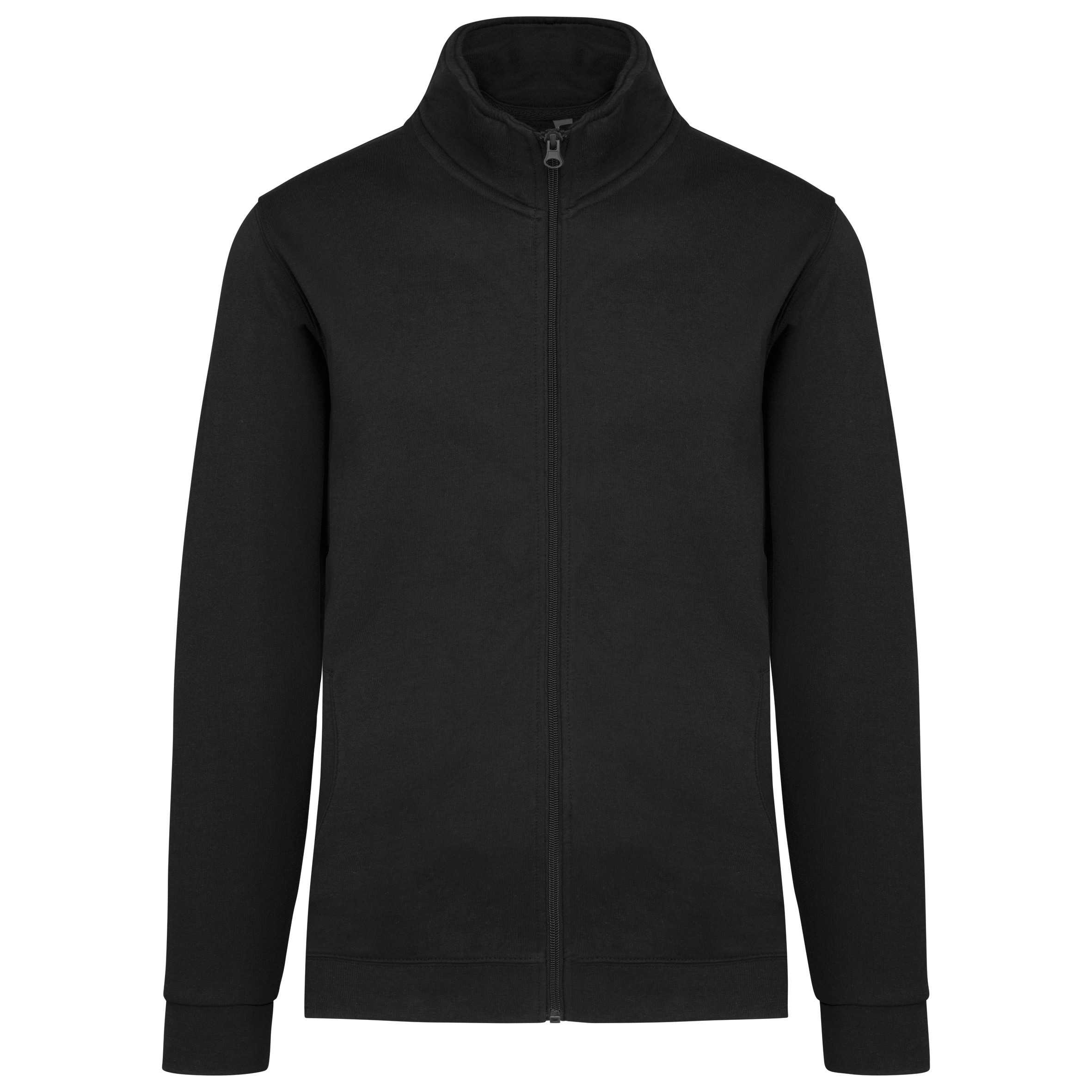 Chaqueta de felpa con cremallera Black