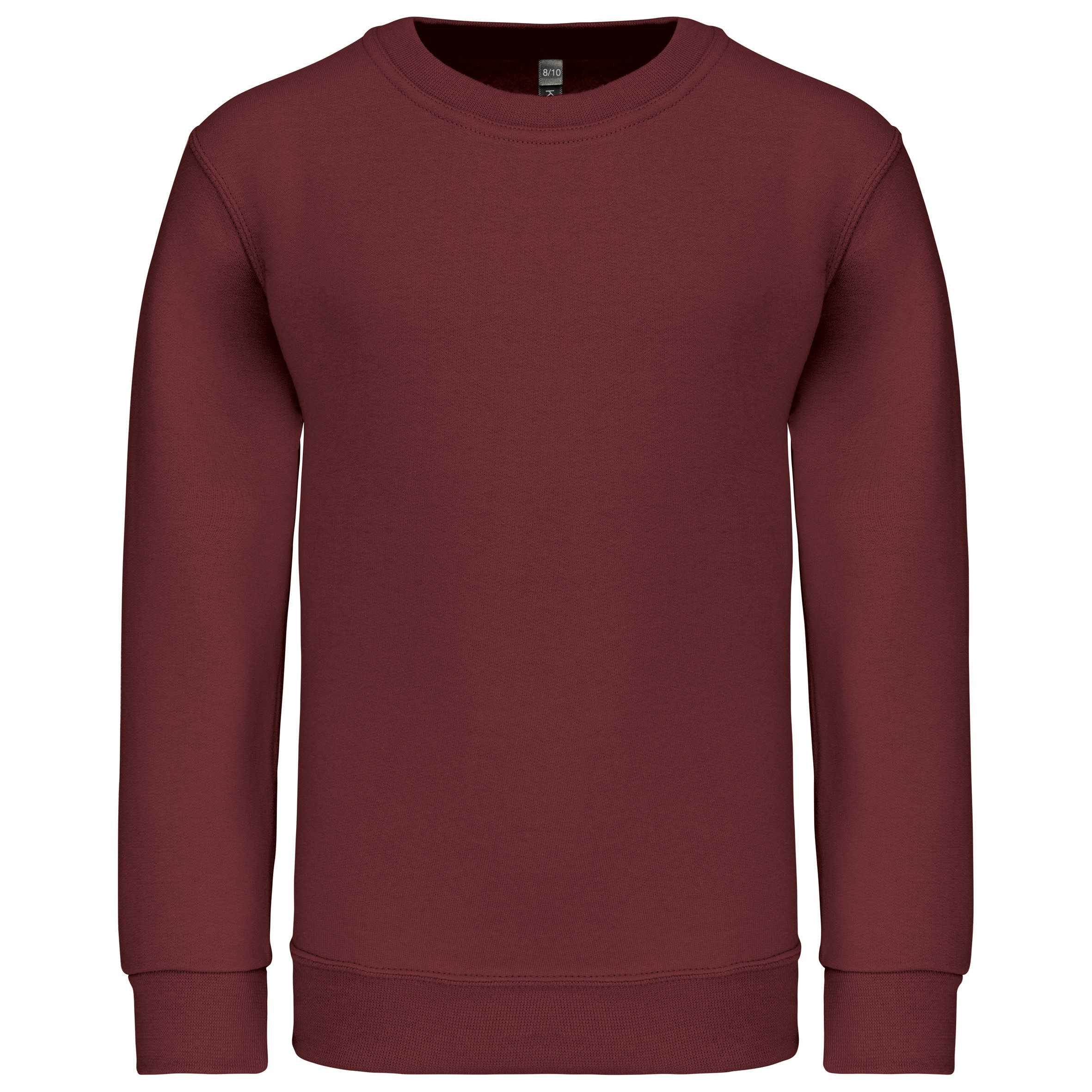 Sudadera cuello redondo niños Wine