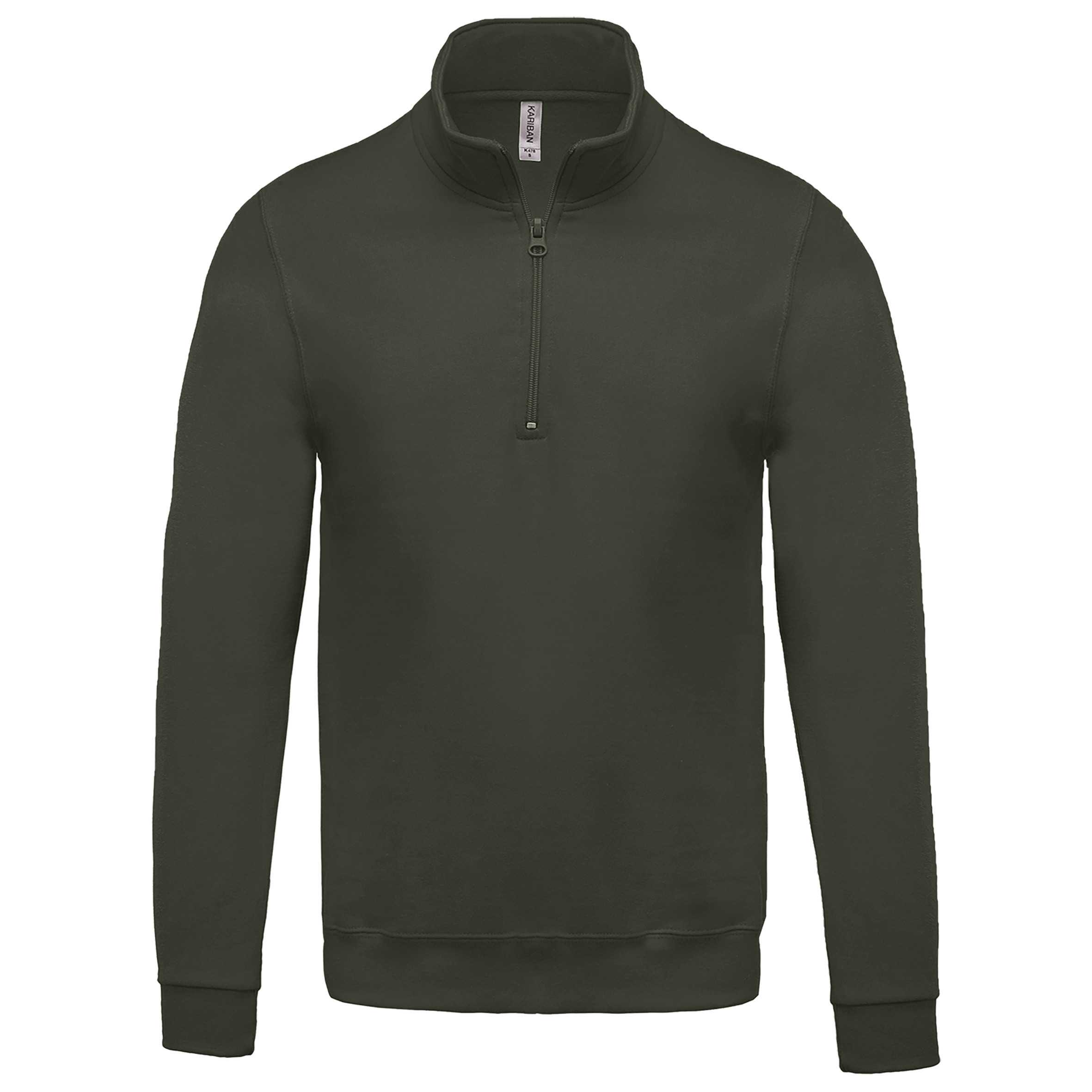 Sudadera 1/4 Cremallera Dark Khaki