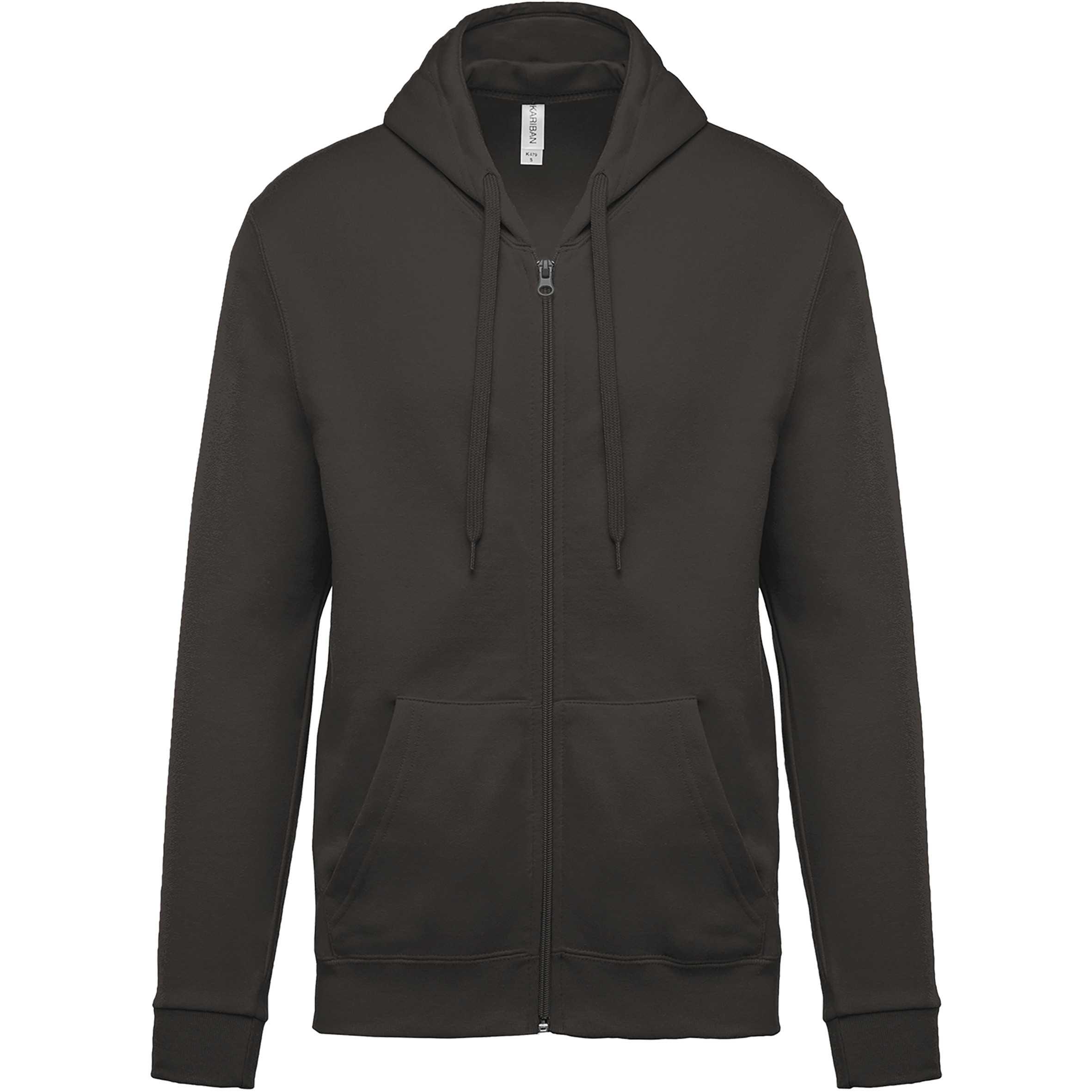 Sudadera capucha y cremallera unisex Dark Grey