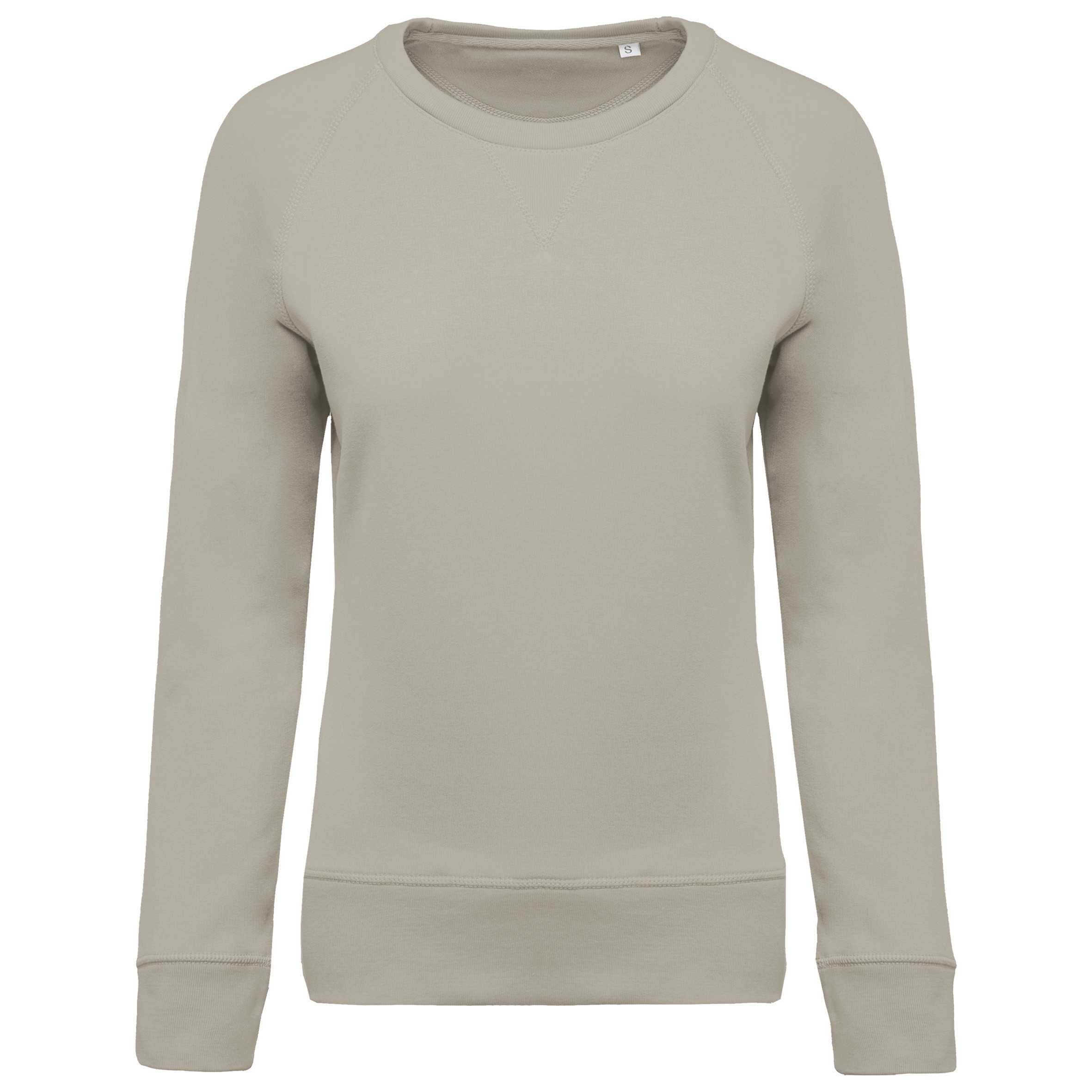 Sudadera algodón orgánico con cuello redondo y mangas raglan Clay