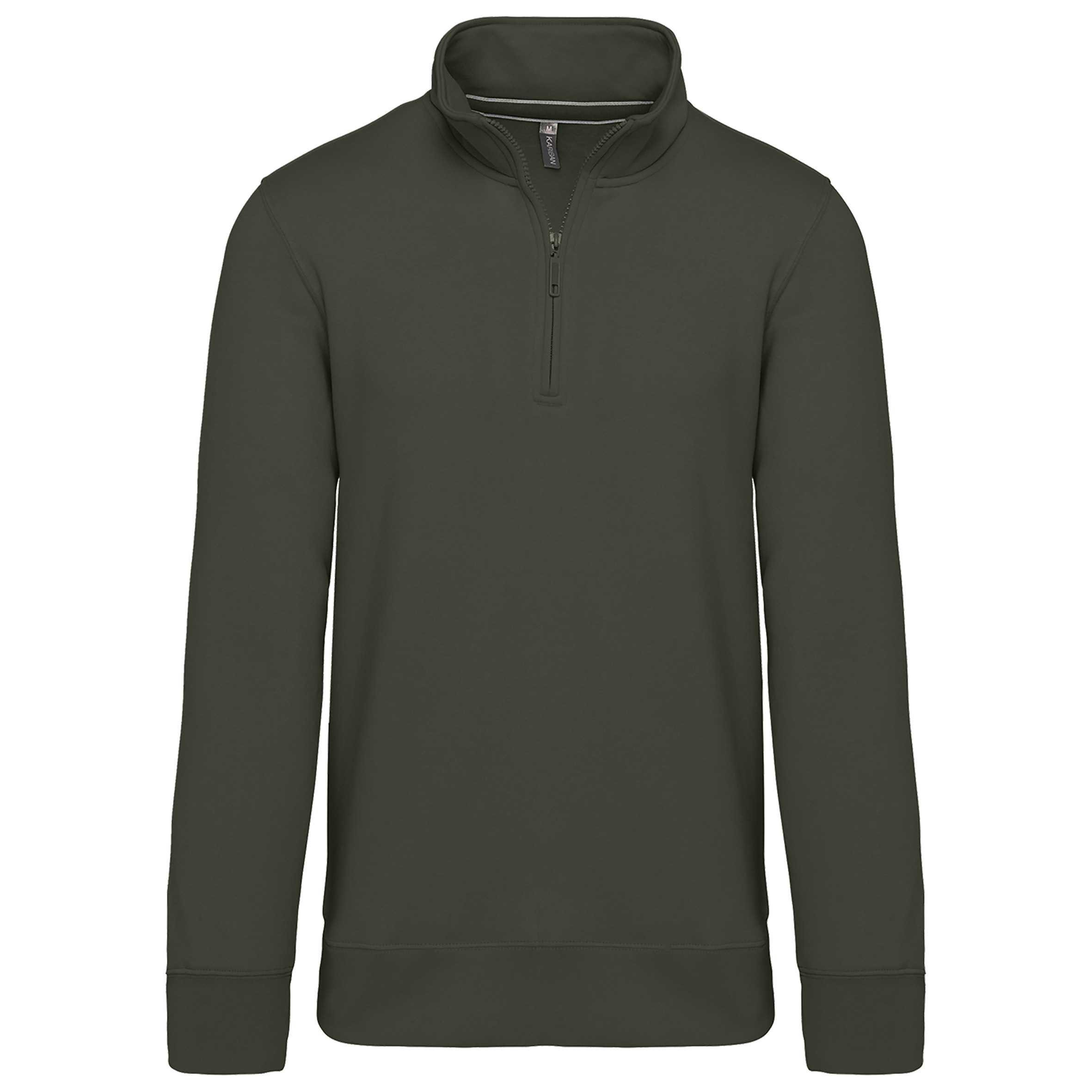 Sudadera 1/4 Cremallera Dark Khaki