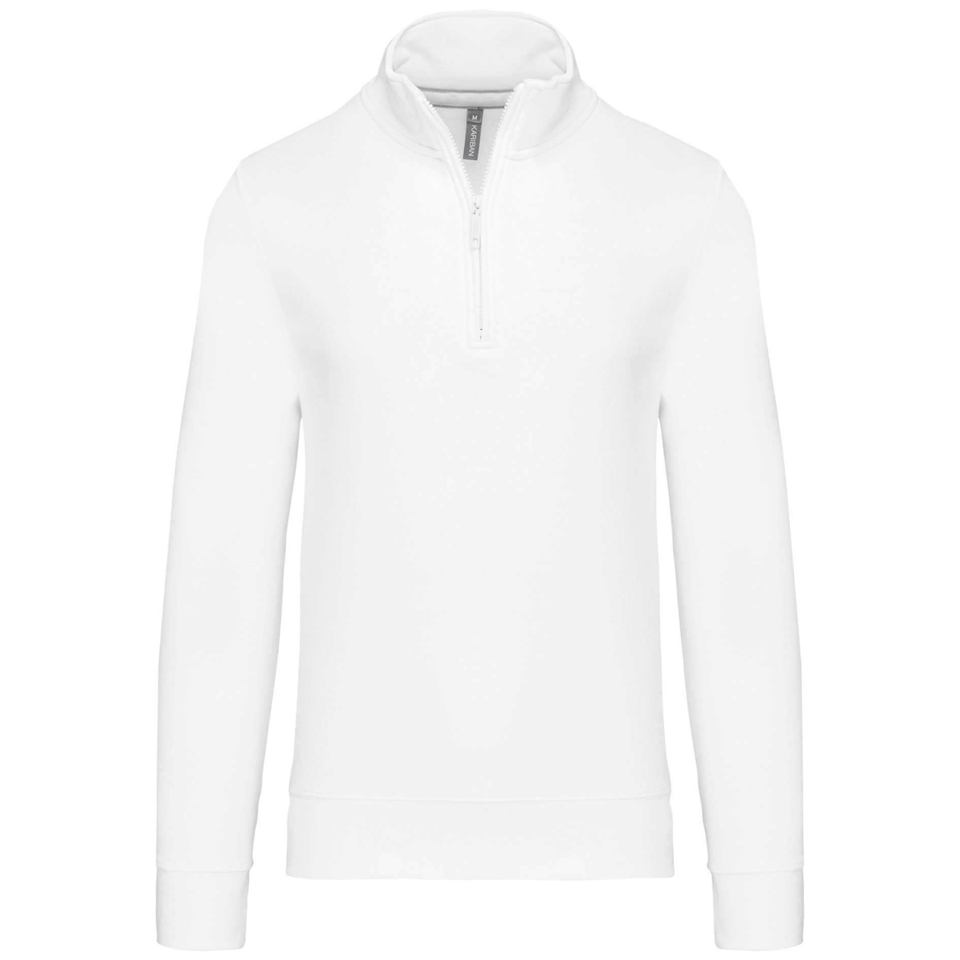 Sudadera 1/4 Cremallera White