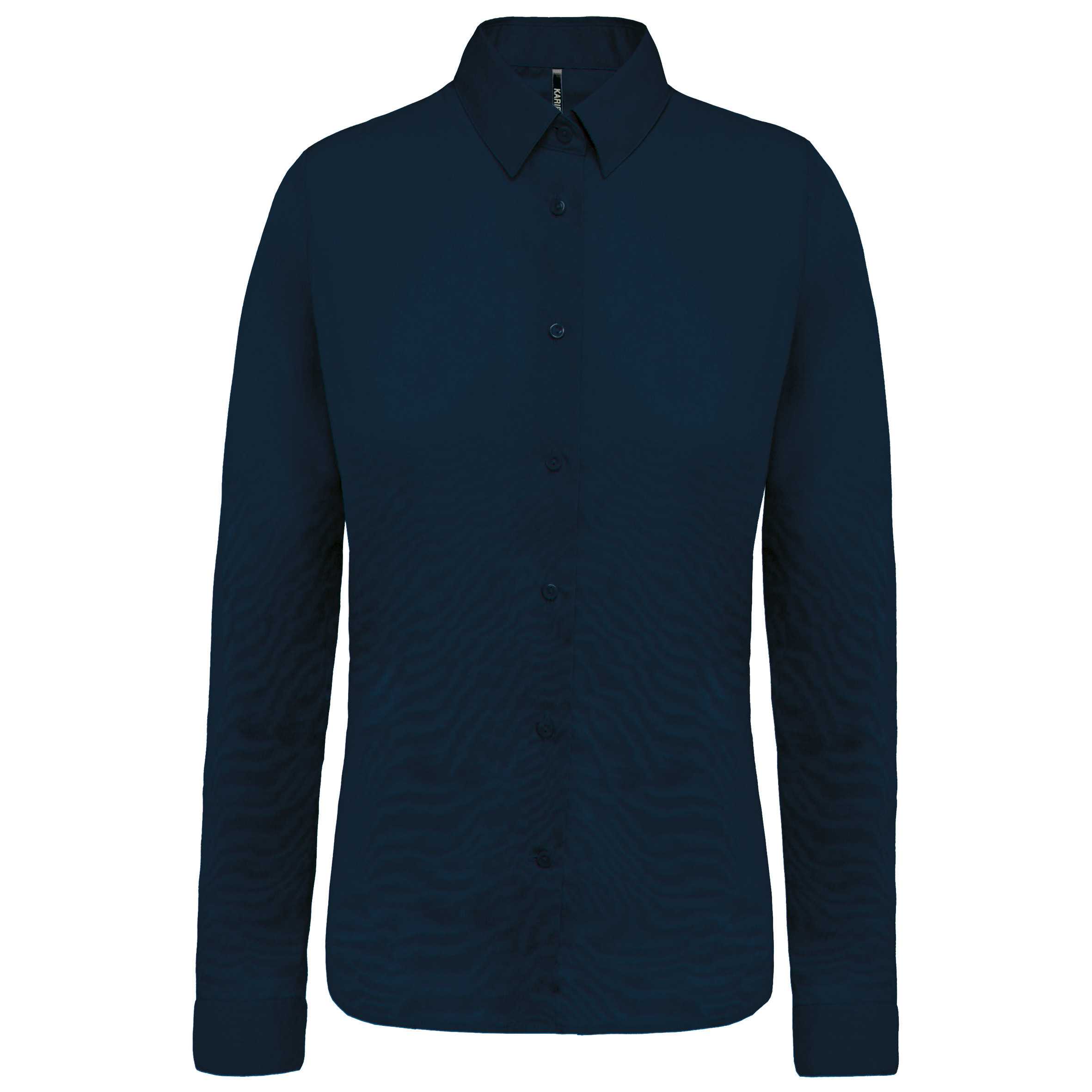 Camisa popelina manga larga mujer Navy