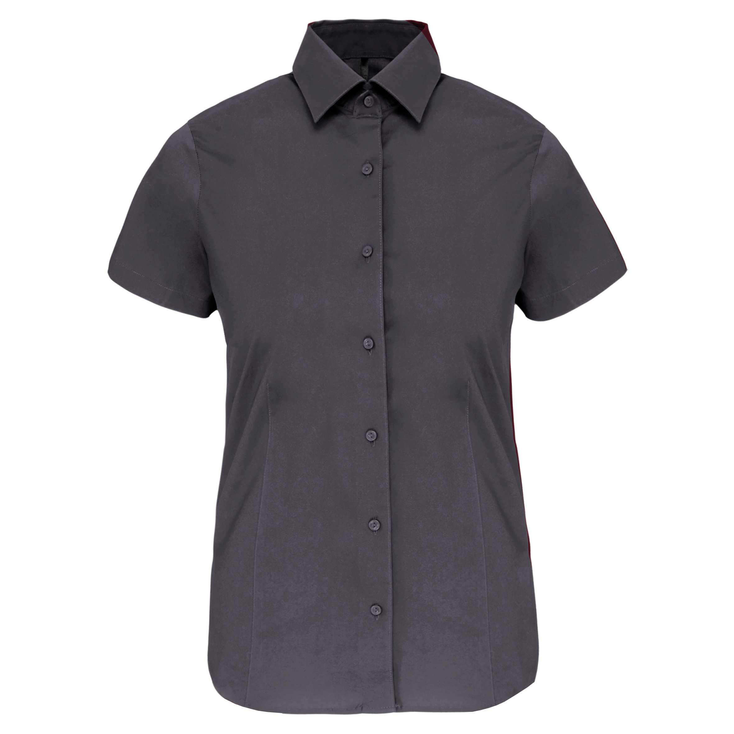 Camisa stretch manga corta mujer Zinc