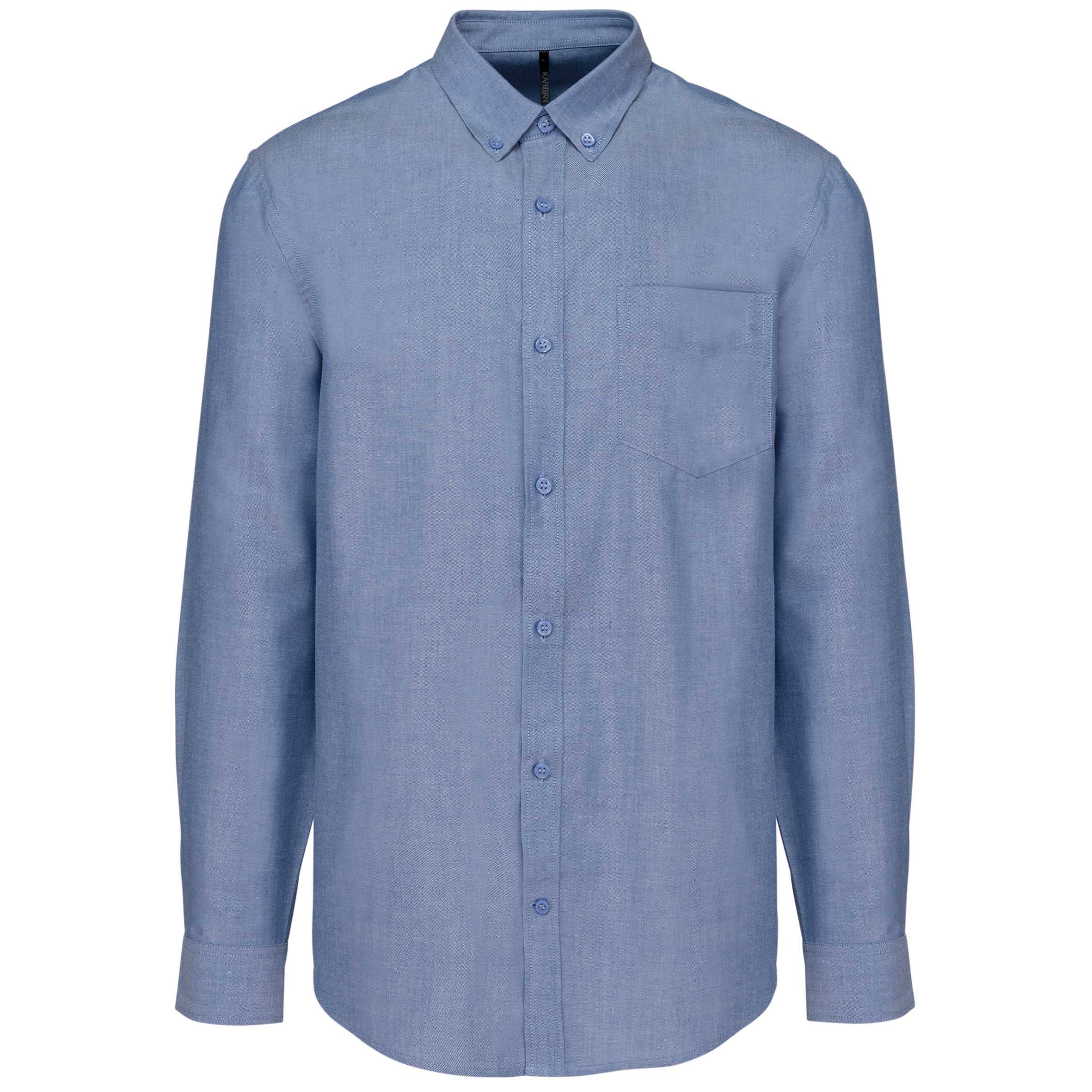 Camisa oxford manga larga hombre Oxford Cobalt Blue