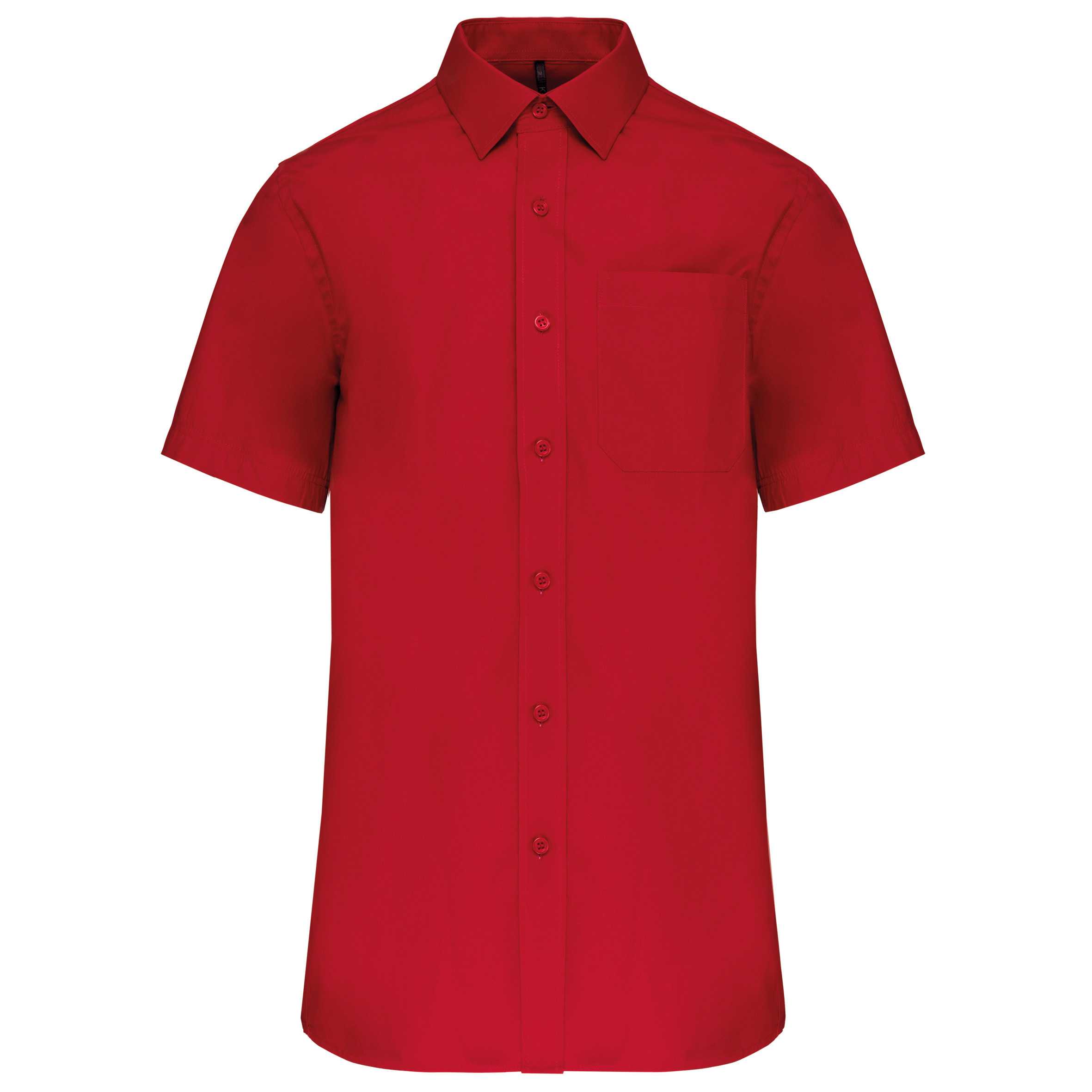 Camisa popelina manga corta hombre Classic Red