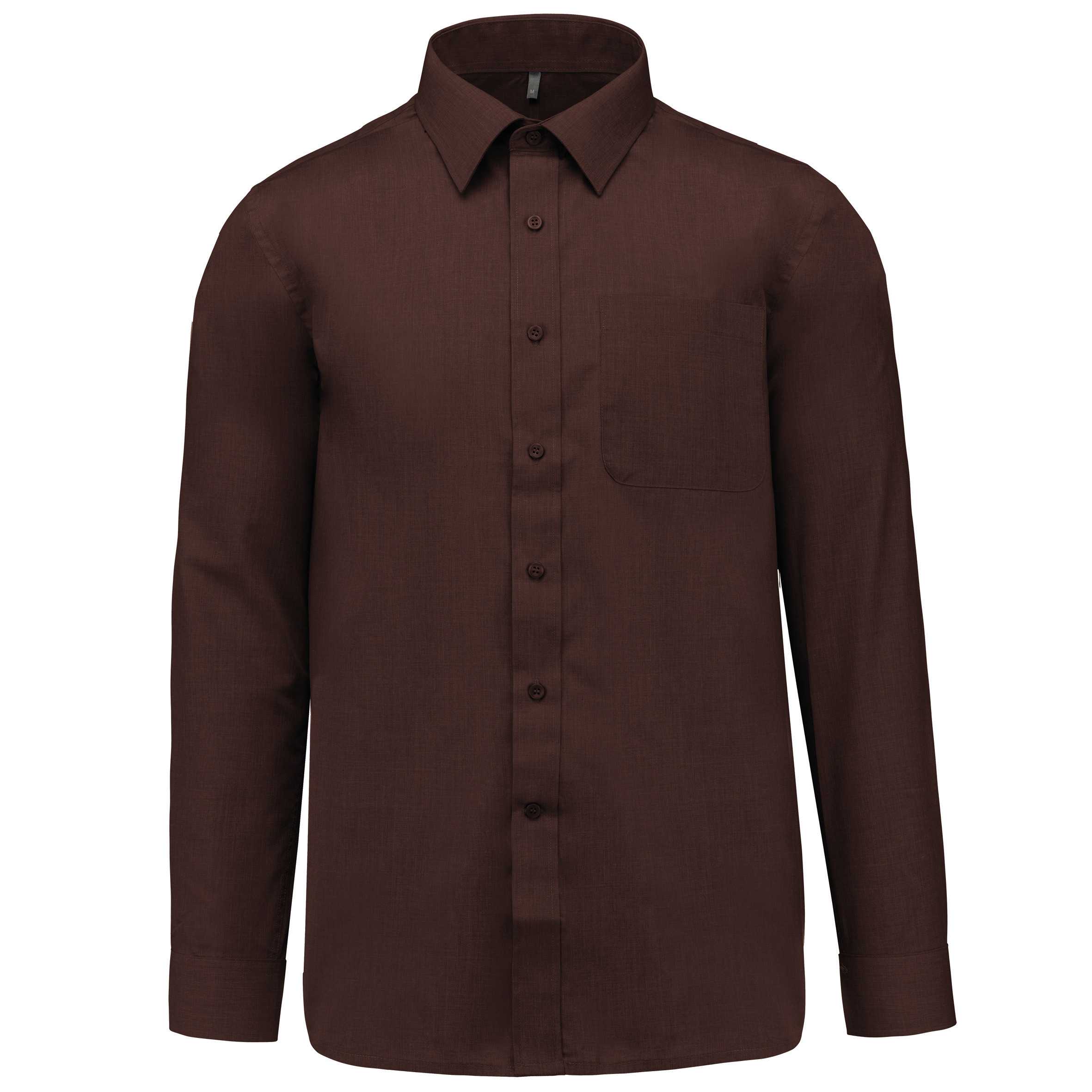 Camisa popelina de polialgodón de fácil cuidado hombre Brown