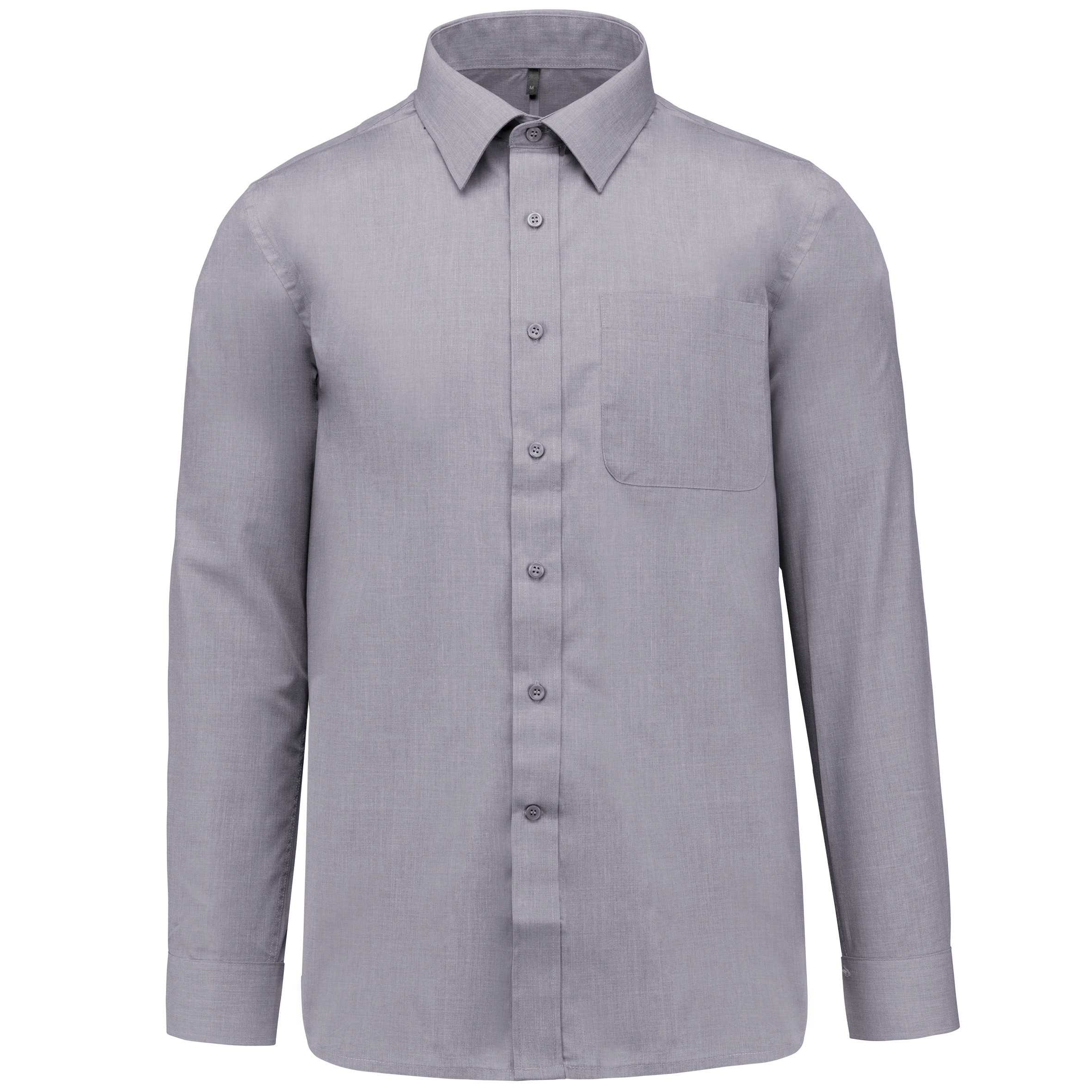 Camisa popelina de polialgodón de fácil cuidado hombre Silver