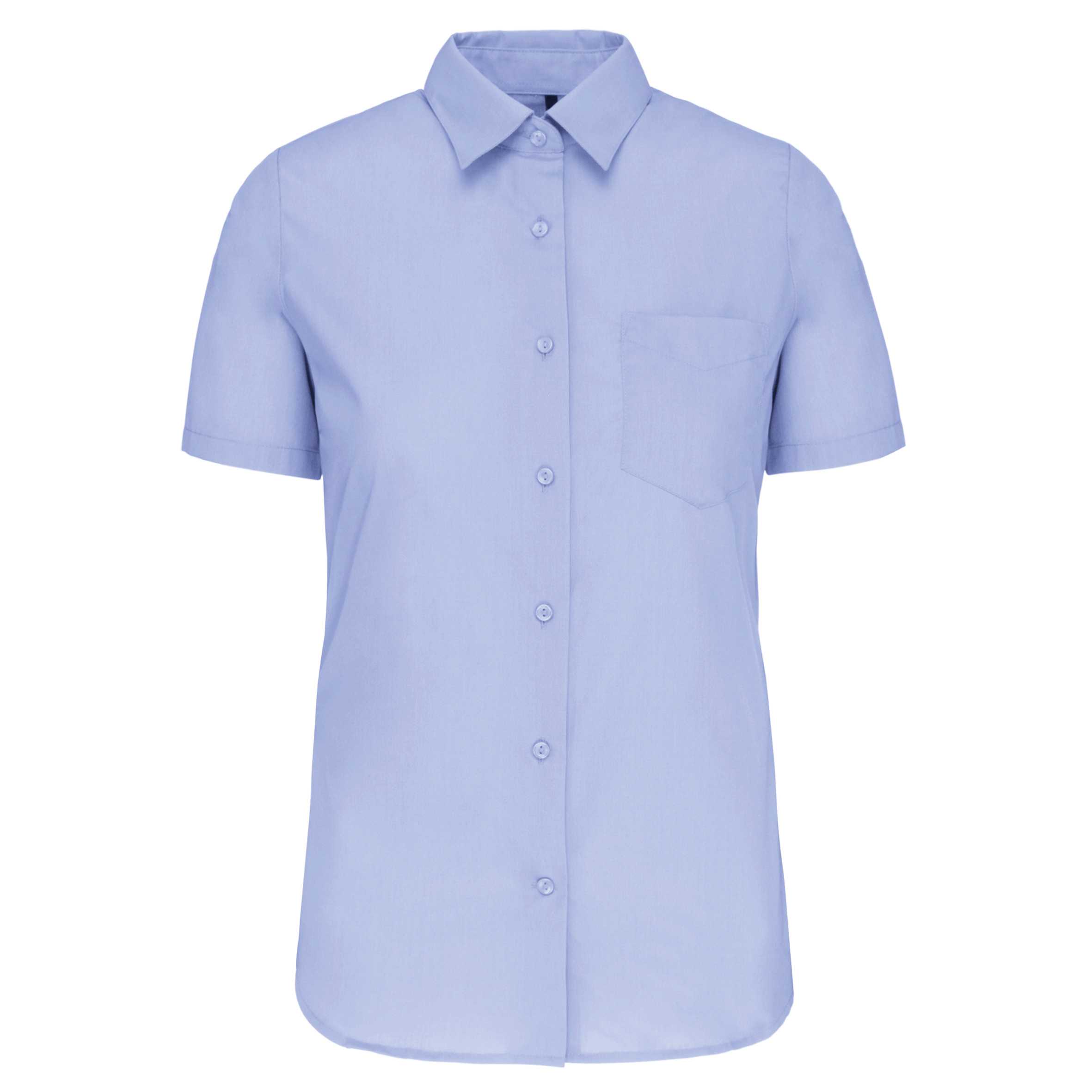 Camisa popelina de polialgodón manga corta de fácil cuidado mujer Bright Sky