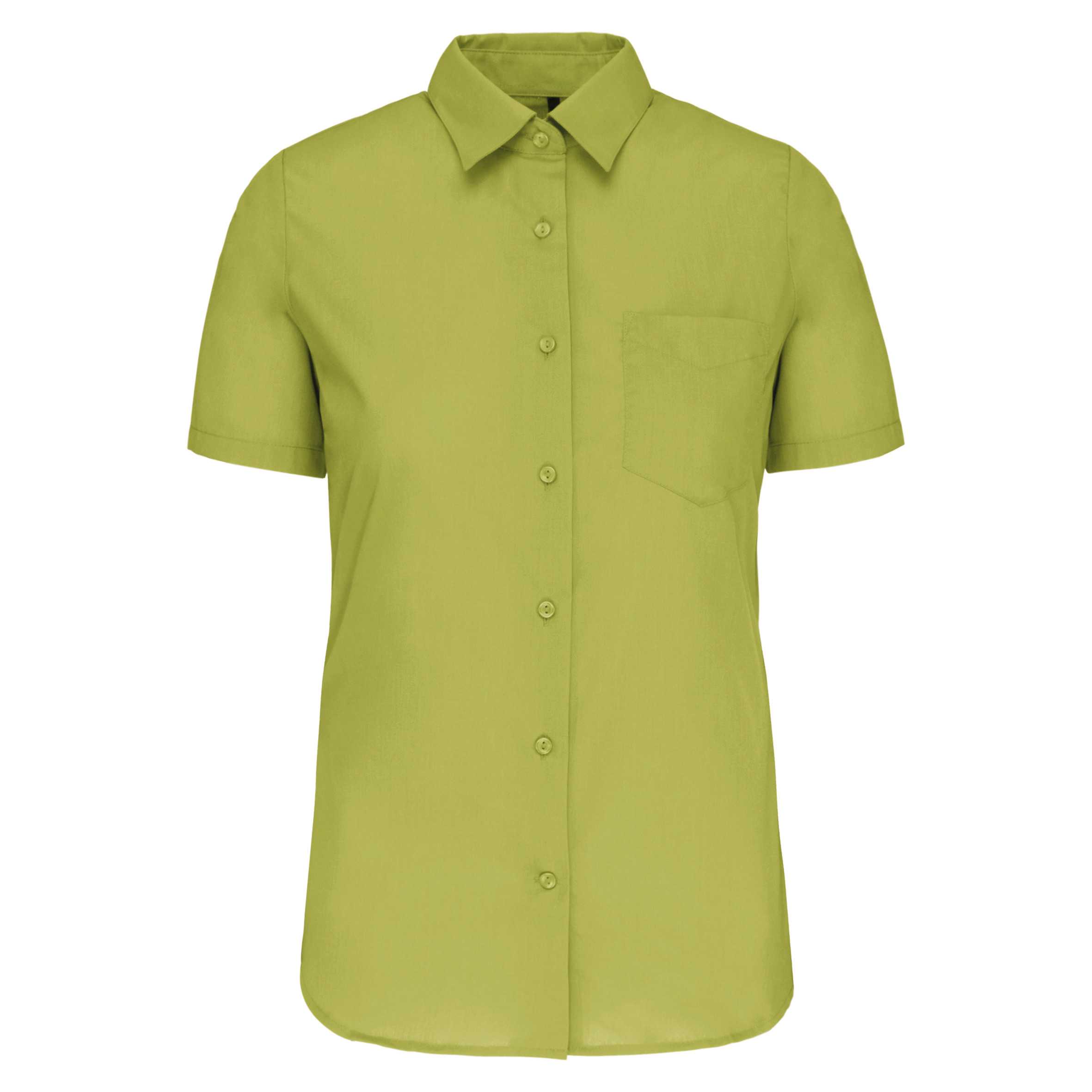 Camisa popelina de polialgodón manga corta de fácil cuidado mujer Burnt Lime