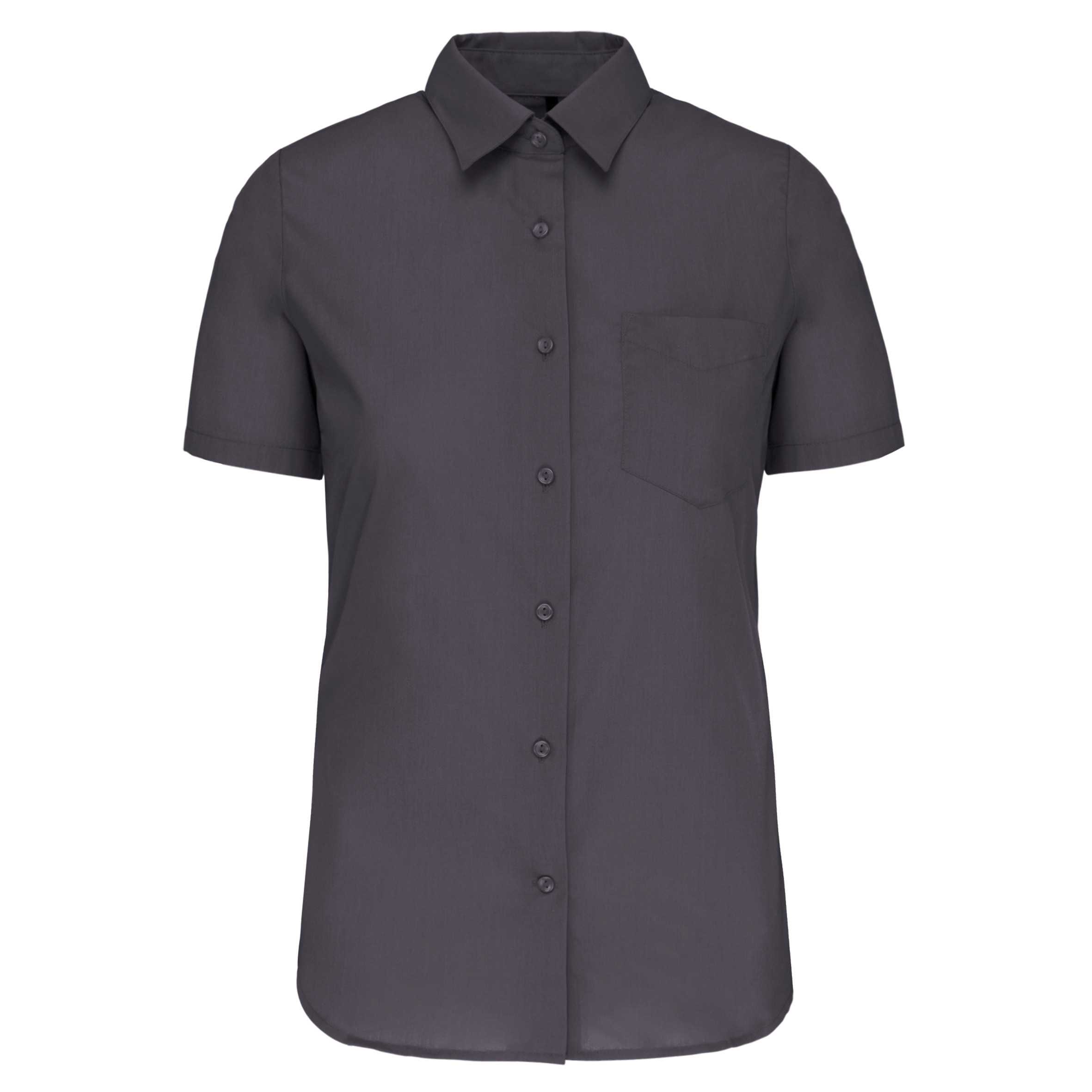 Camisa popelina de polialgodón manga corta de fácil cuidado mujer Zinc