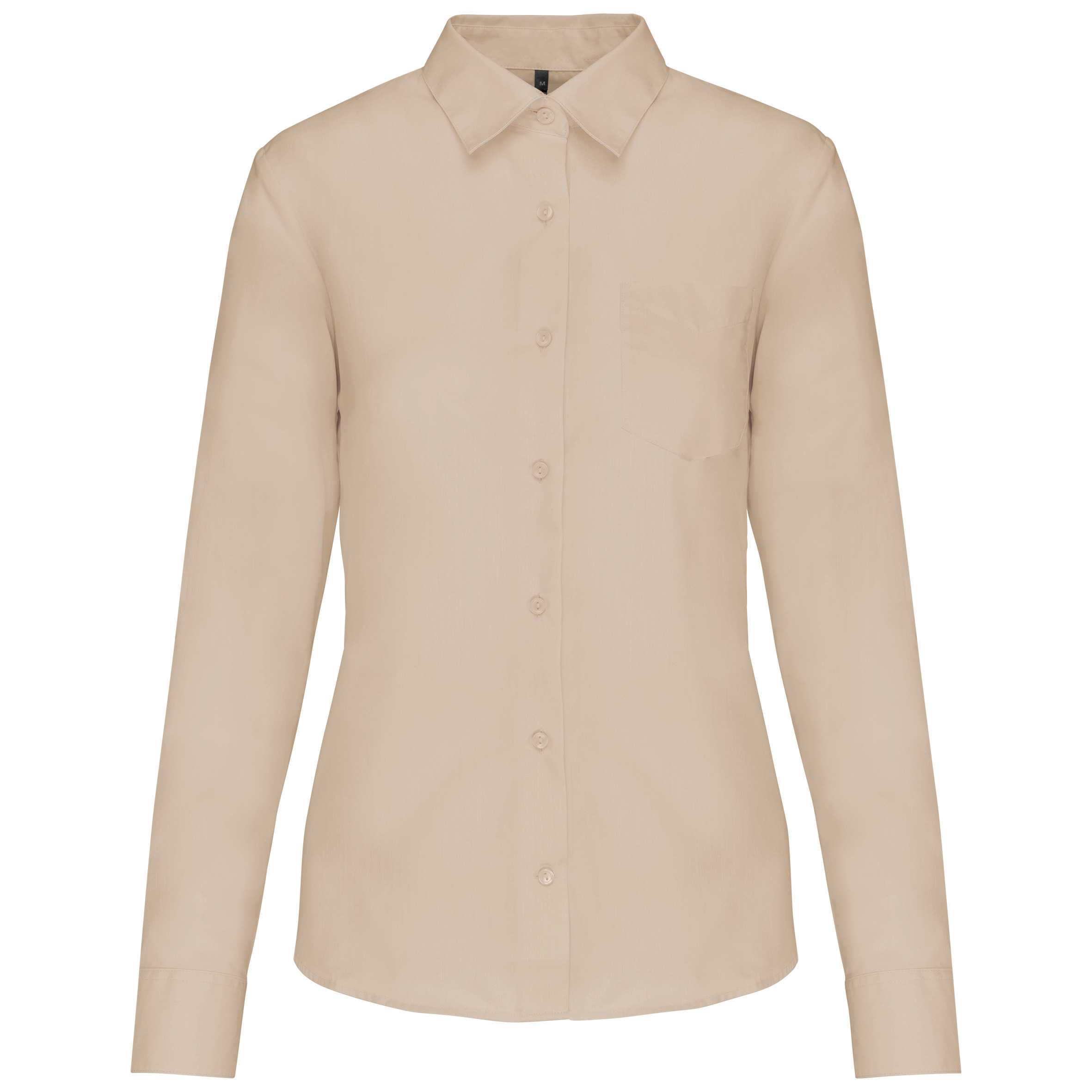 Camisa popelina de polialgodón manga corta mujer Angora