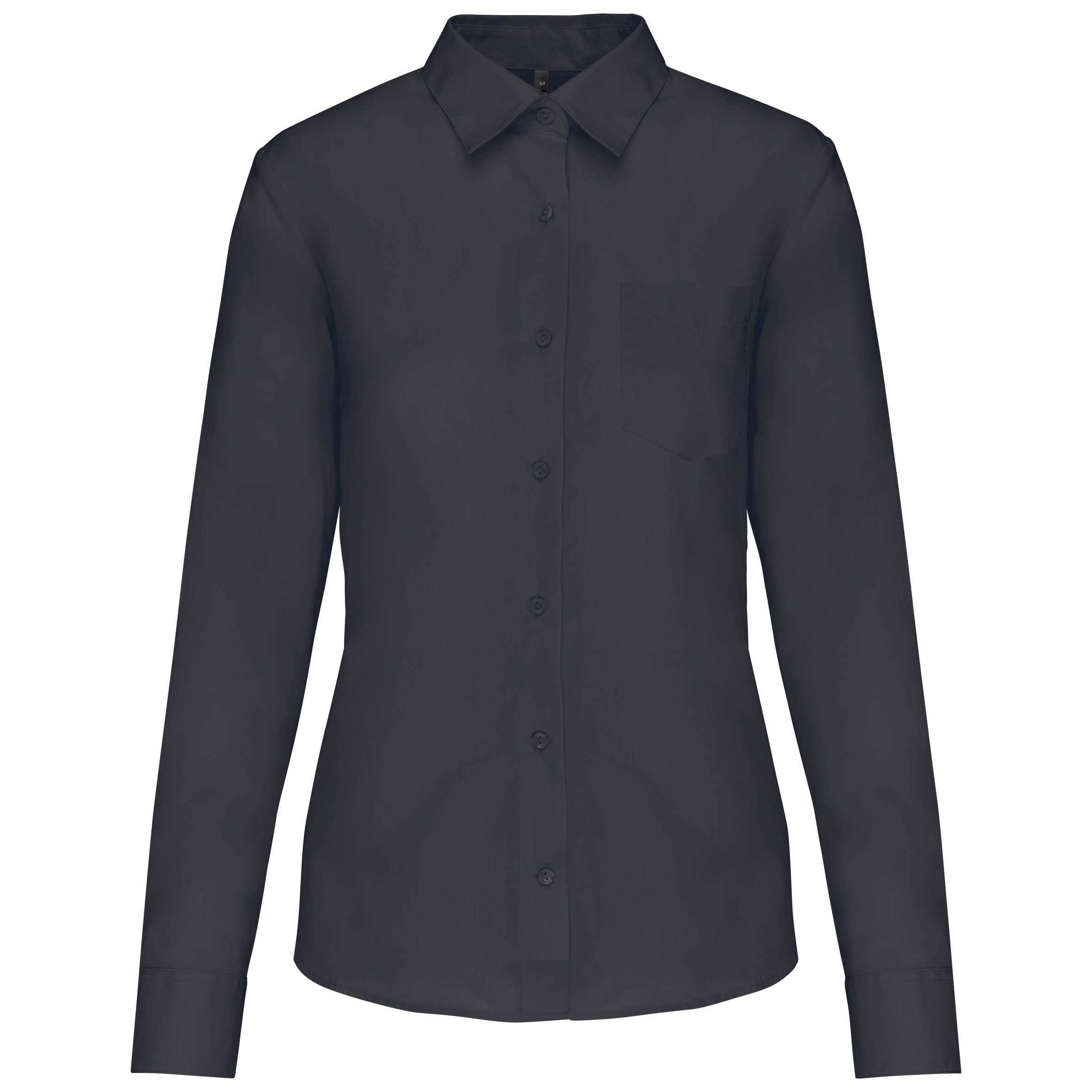 Camisa popelina de polialgodón manga corta mujer Zinc