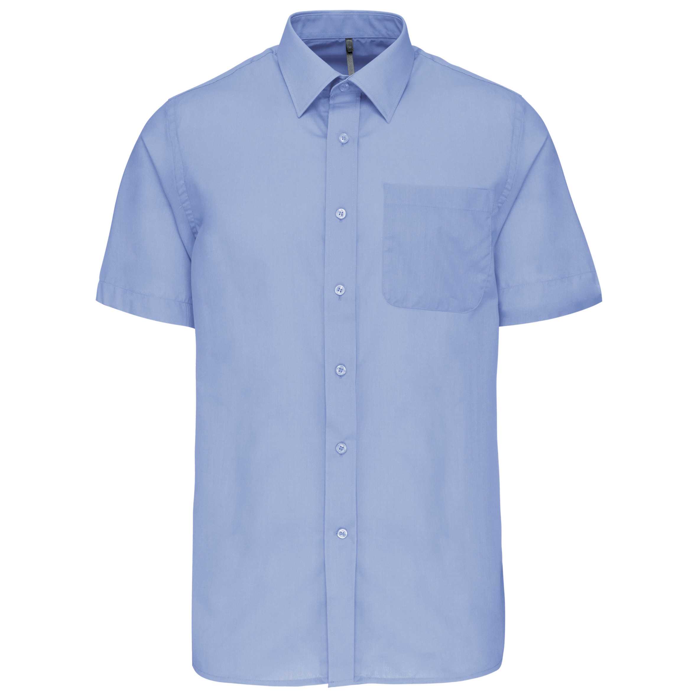 Camisa popelina de polialgodón manga corta de fácil cuidado hombre Bright Sky