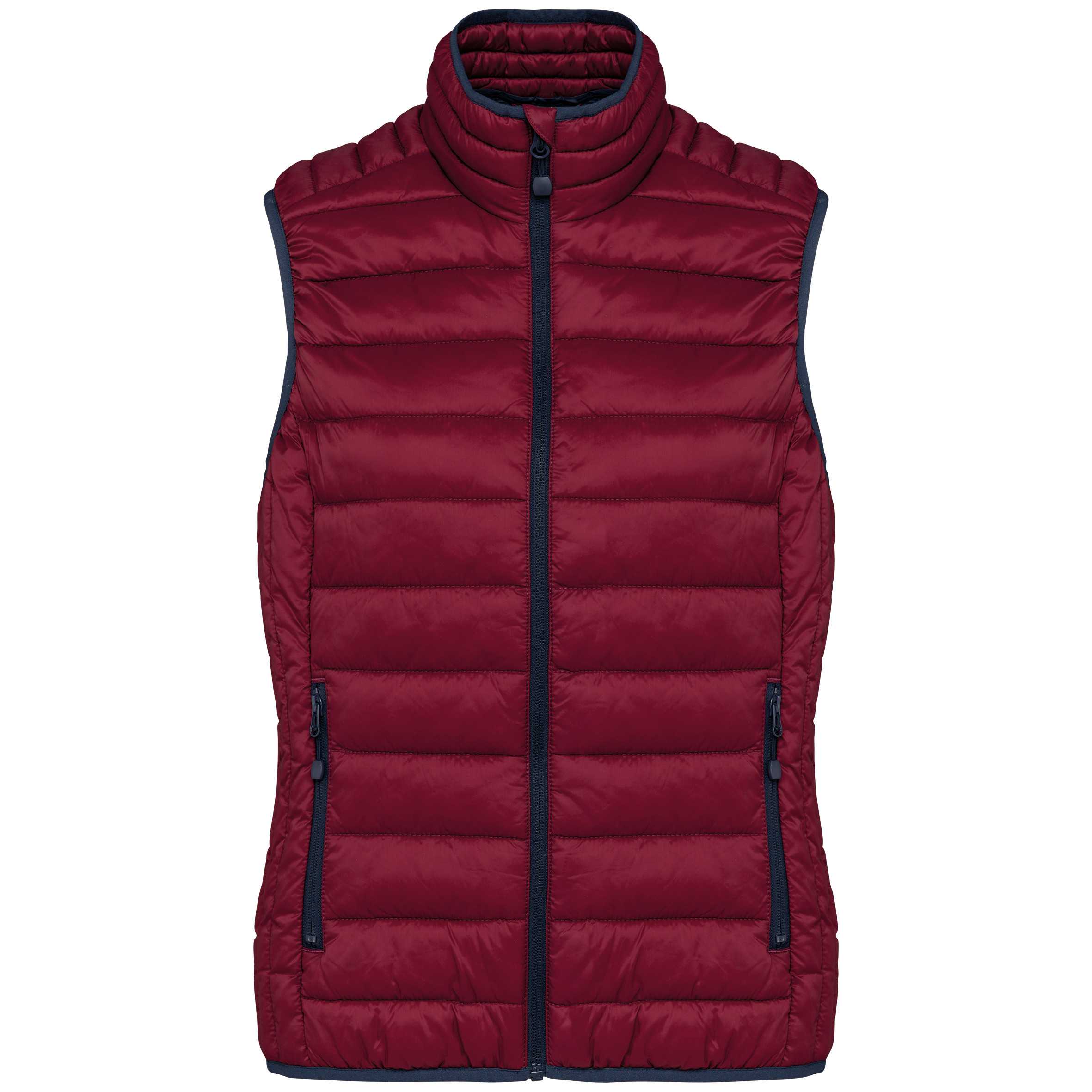 Chaleco acolchado y ligero mujer Wine