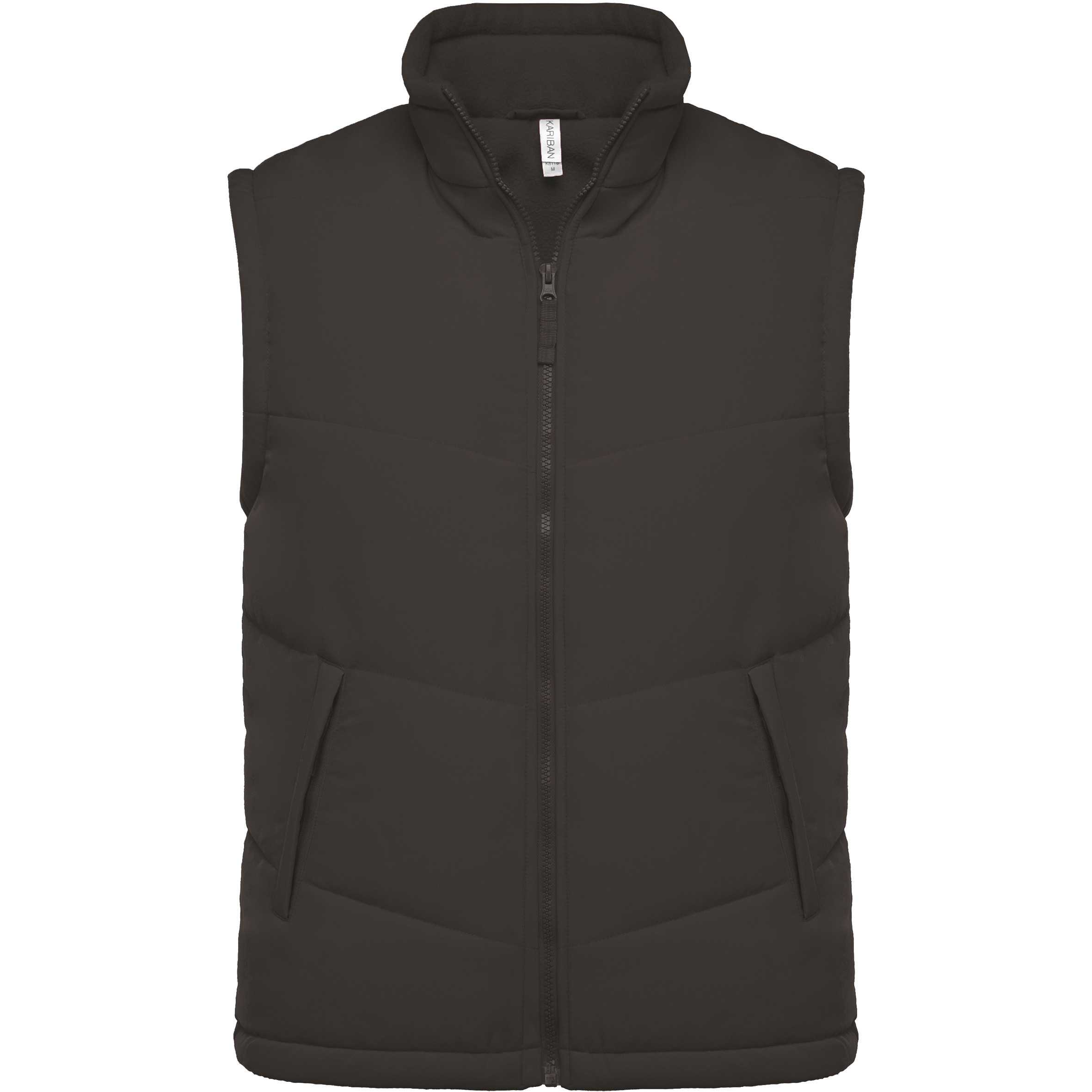 Chaleco acolchado con forro de polar Dark Grey